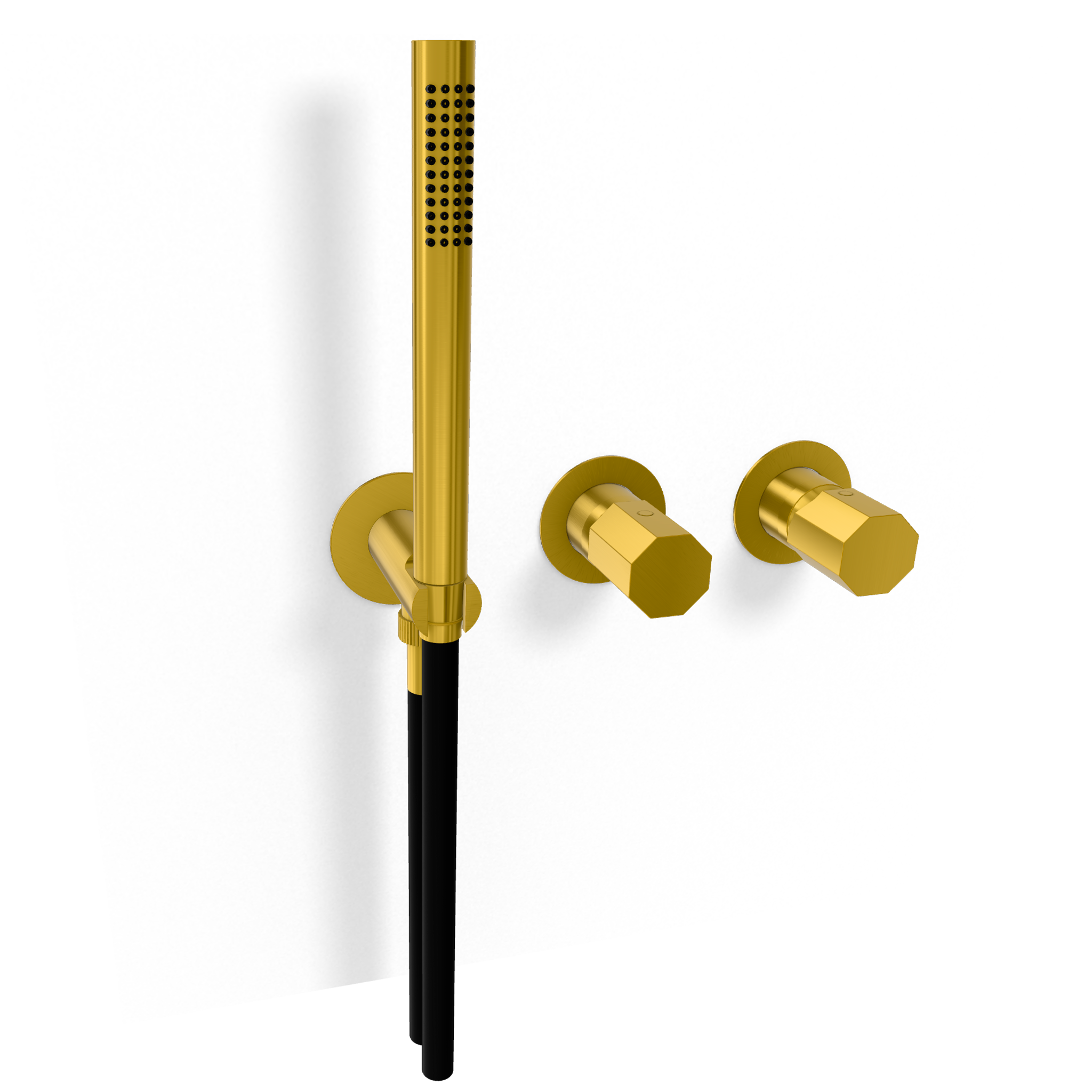 Смеситель для душа Remer Ottagono ON97D3PWBHS, латунь брашированная PVD