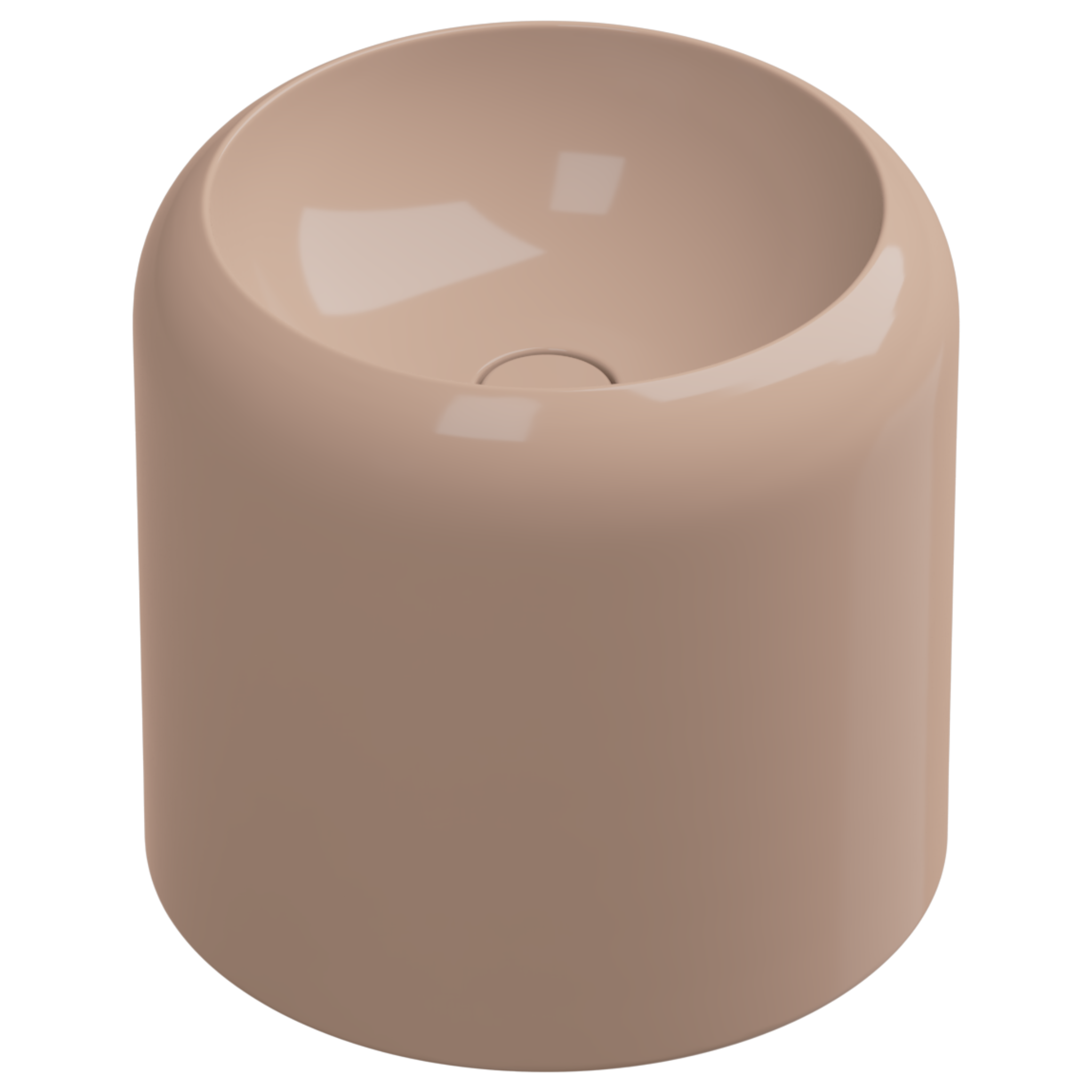 Раковина накладная 42 см GSG Ceramic Design Petra PELAVSECOLFS039, Rosa Glossy