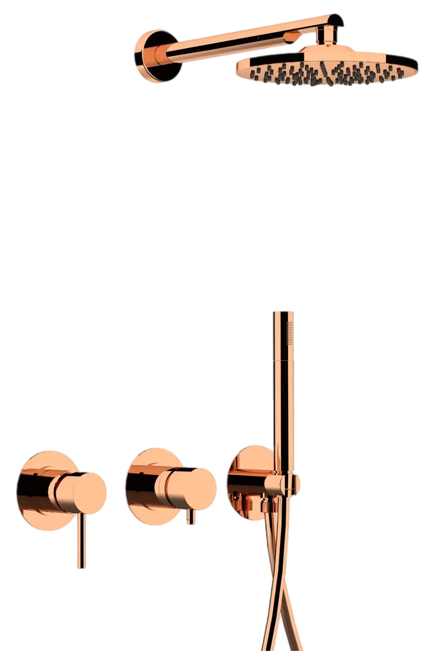 Душевая система Remer X Style X96S02ORL, медь глянцевая
