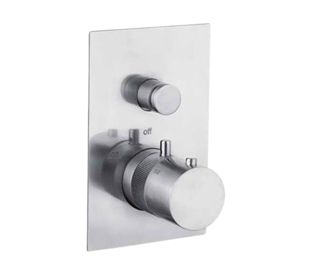 Смеситель термостатический для душа Remer X Style INOX SSXT09Q, нержавеющая сталь