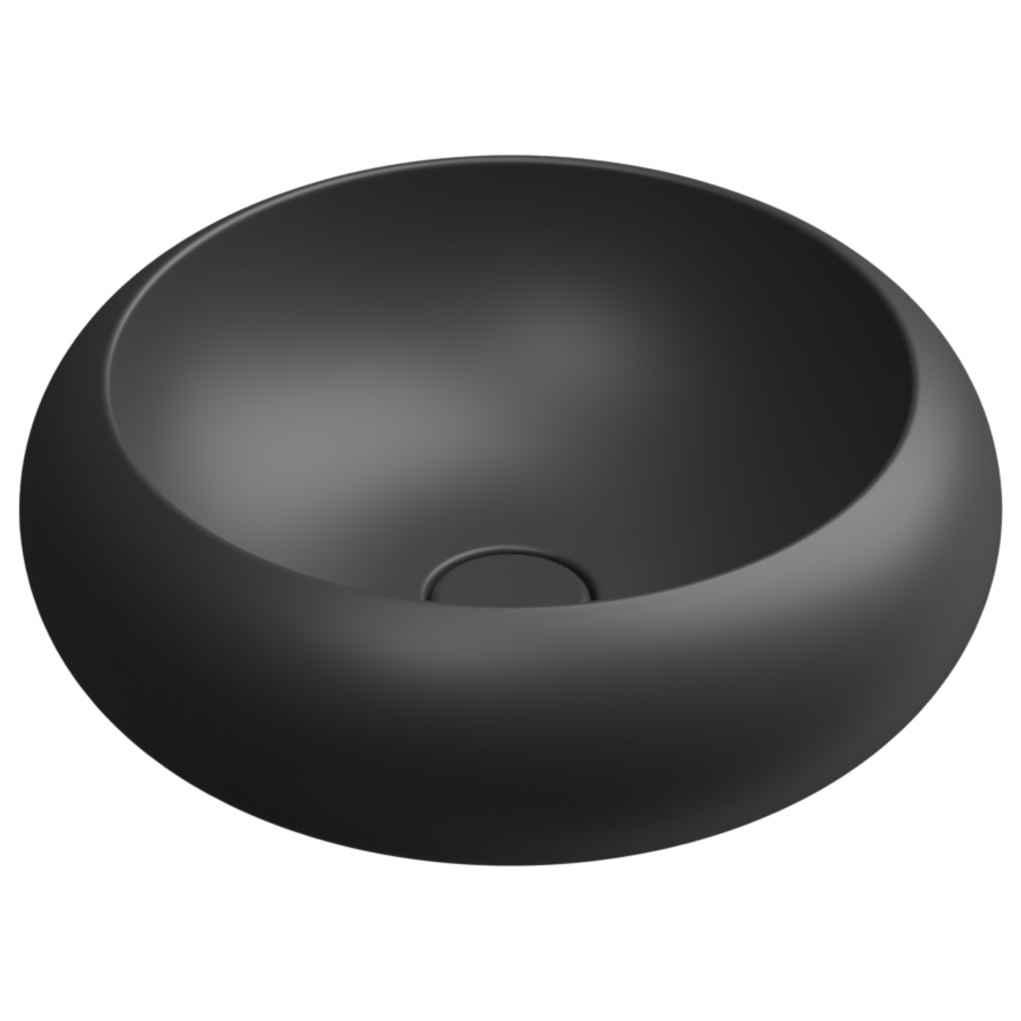 Раковина накладная 42 см GSG Ceramic Design Petra PELAV42003, черный матовый