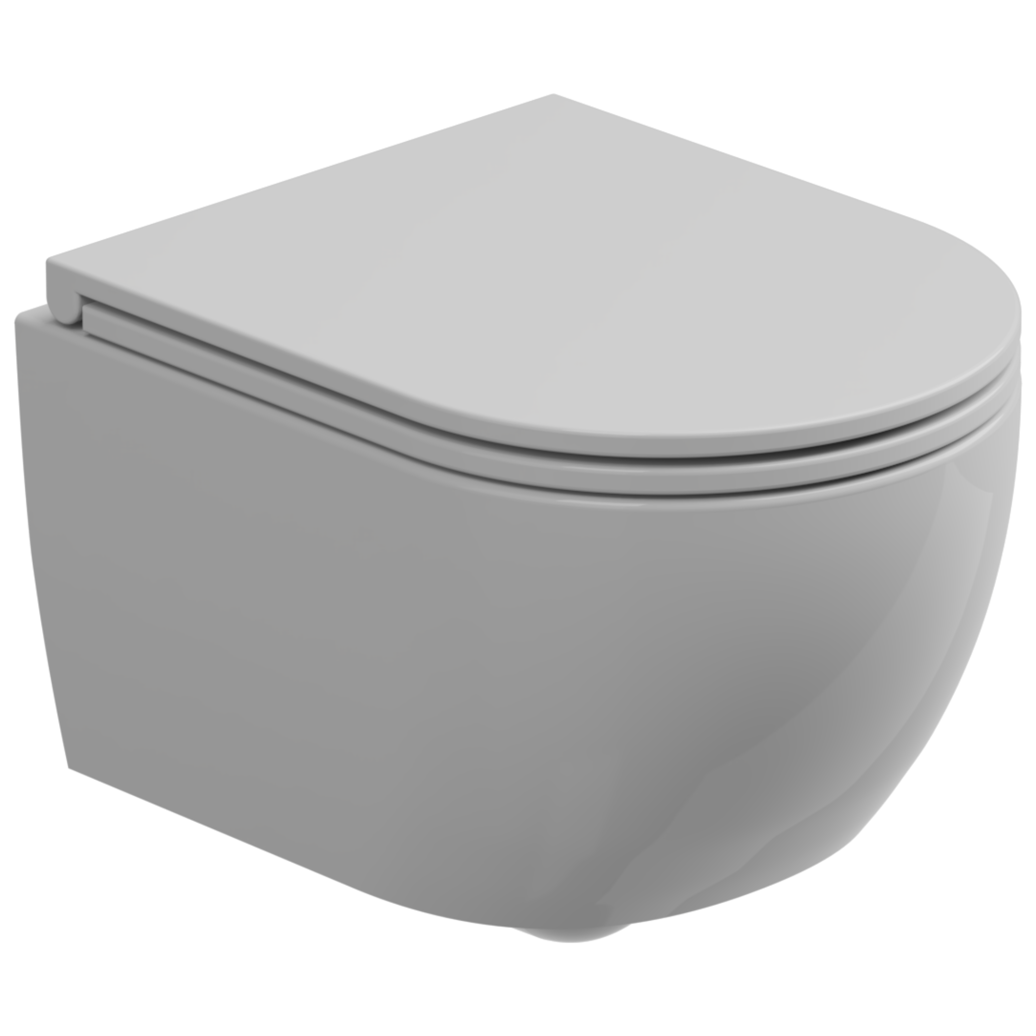 Чаша подвесного унитаза укороченная с креплением GSG Ceramic Design Like RULKWCSOXXS000FI, белый глянцевый