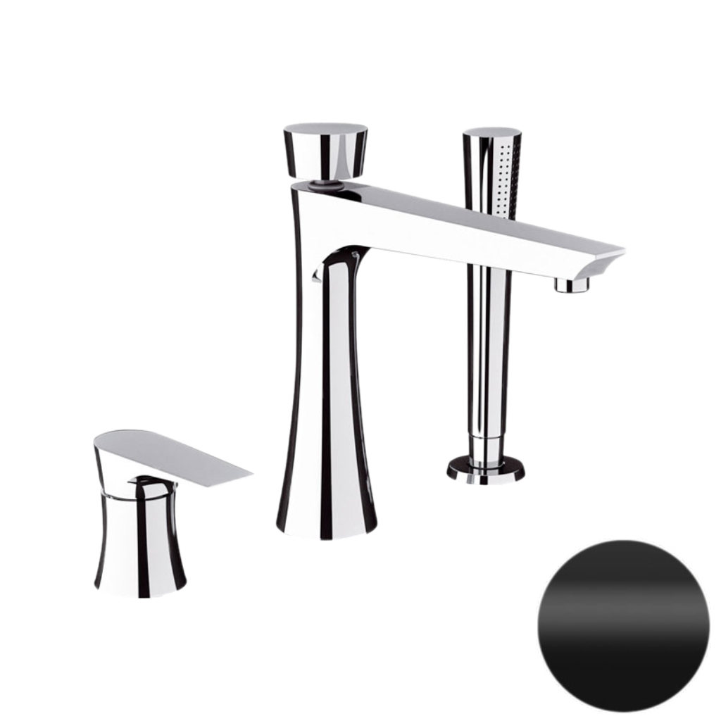 Смеситель для ванны Daniel Diva DV69115, чёрный матовый