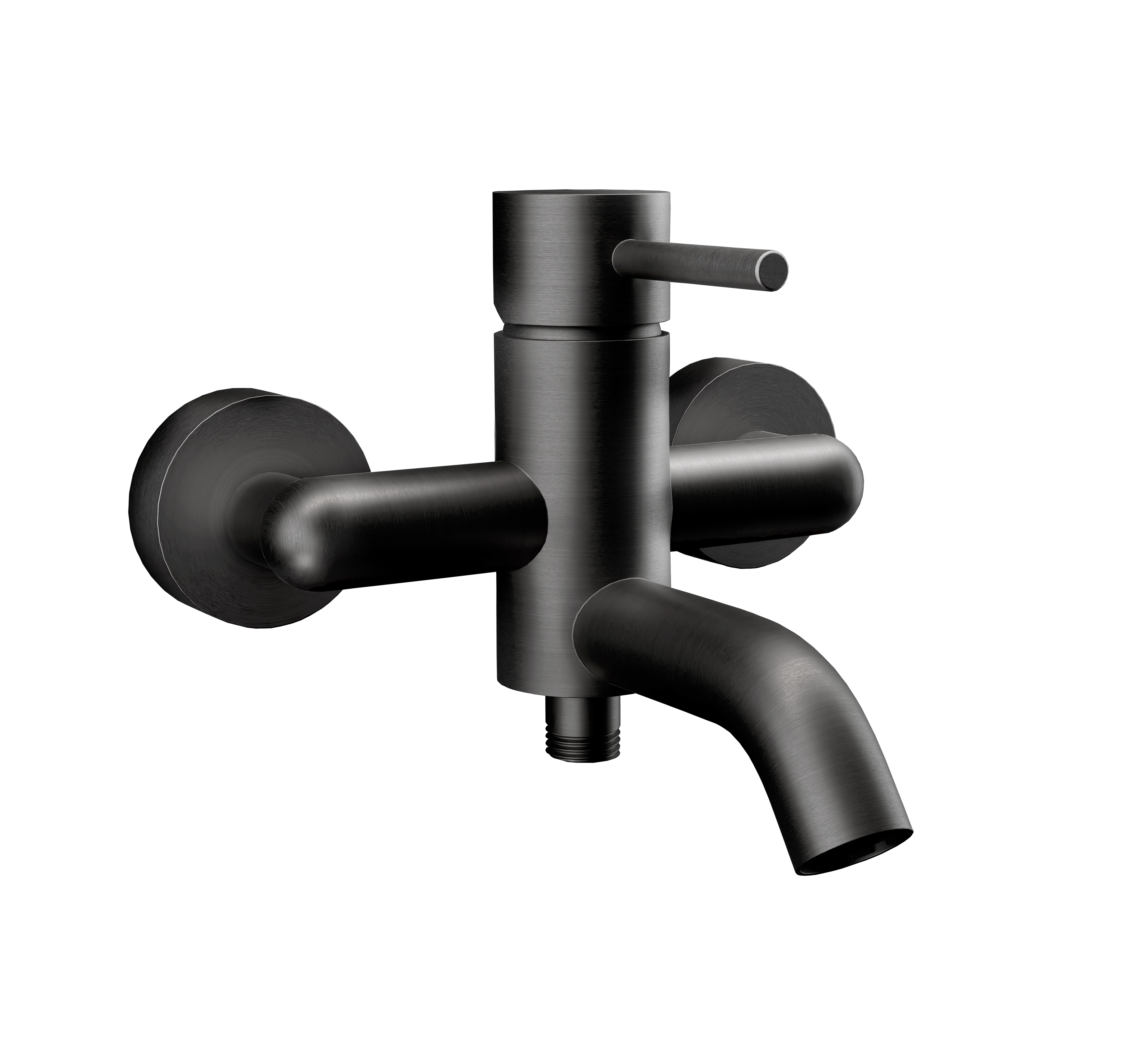 Смеситель для ванны Remer X Style X05CFP, чёрный брашированный хром