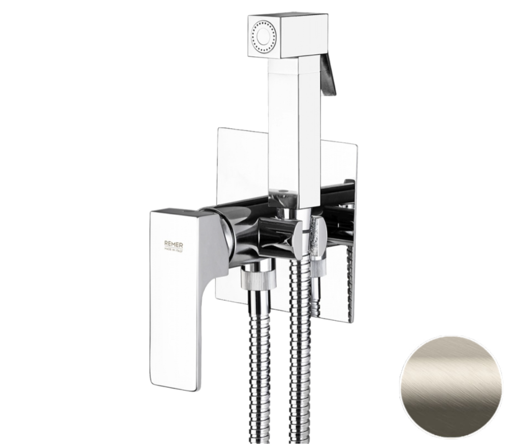 Гигиенический душ со смесителем Remer Absolute AU65XV, сталь