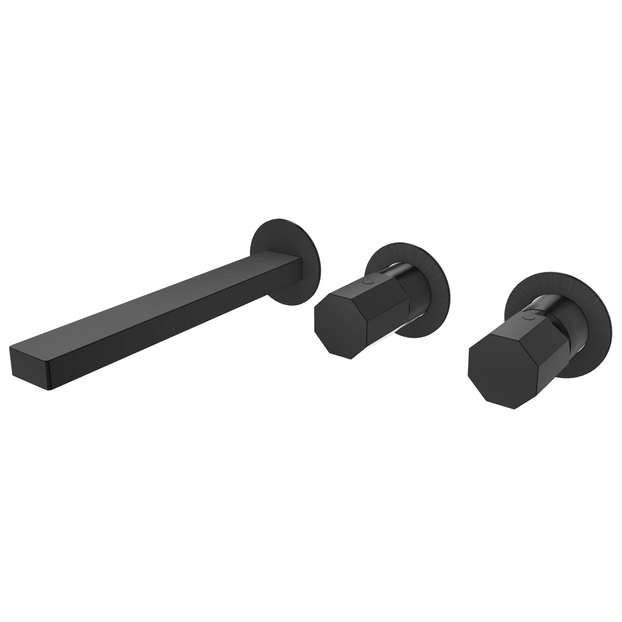 Смеситель для ванны Remer Ottagono ON54D3PWBGM, оружейная сталь PVD