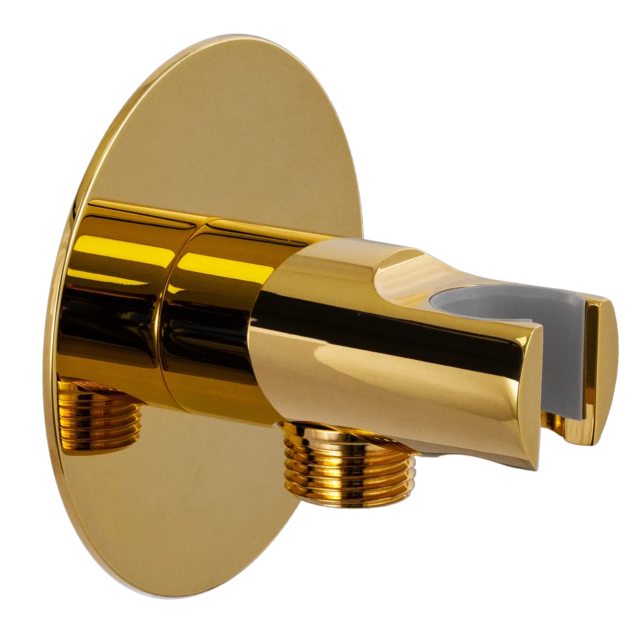 Держатель ручного душа с подключением шланга Remer 337XDO, золото глянцевое