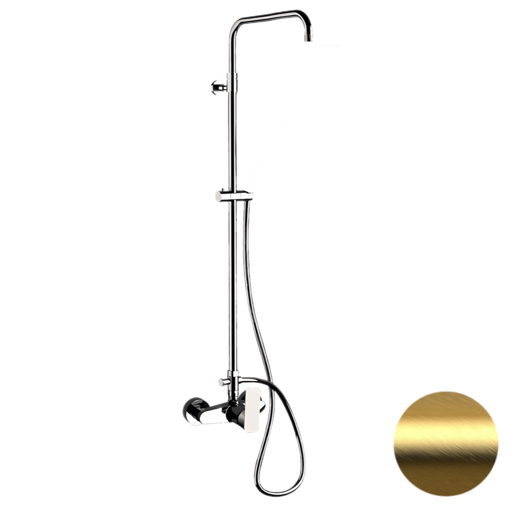 Душевая система Daniel Tiara TA636ASSDDVDP, золото брашированное