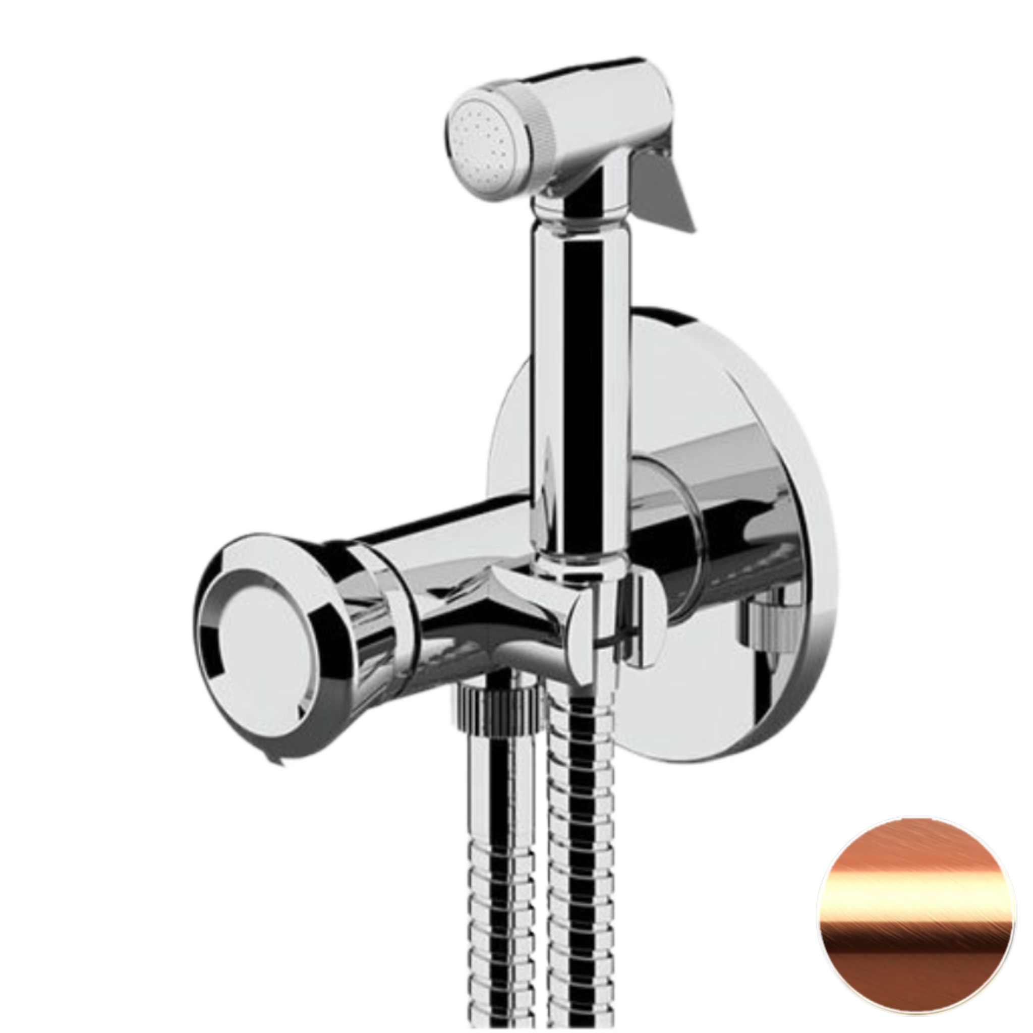 Гигиенический душ со смесителем Remer Element ET65RP, медь брашированная