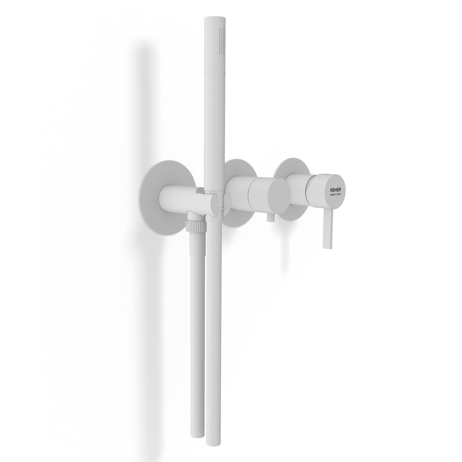 Смеситель для душа Remer Metrica MC97D2PBO, белый матовый