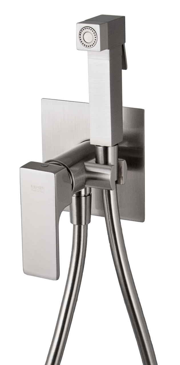 Гигиенический душ со смесителем Remer Absolute AU65NP, никель брашированный