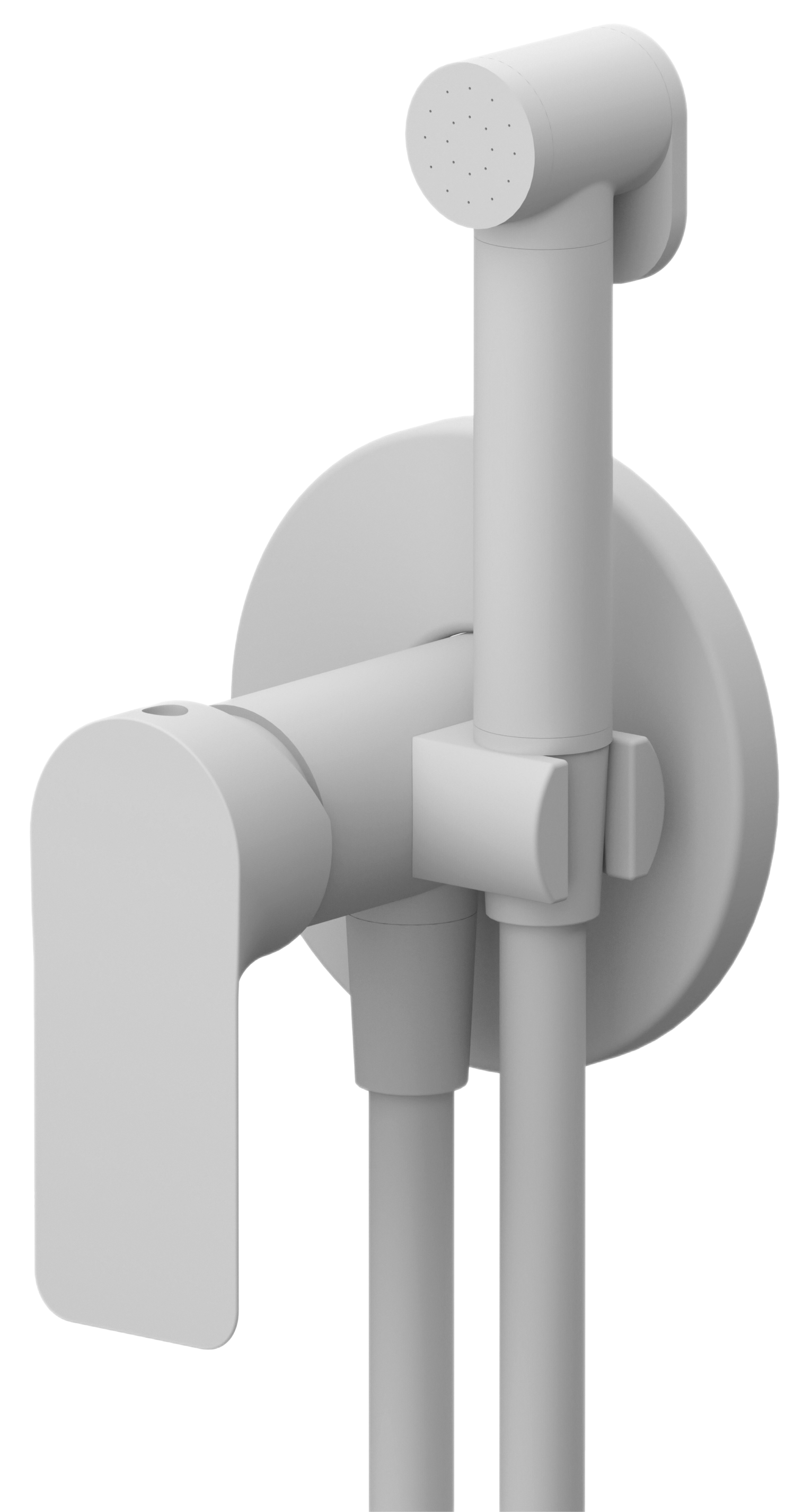 Гигиенический душ со смесителем Remer Infinity I65WBO, белый матовый