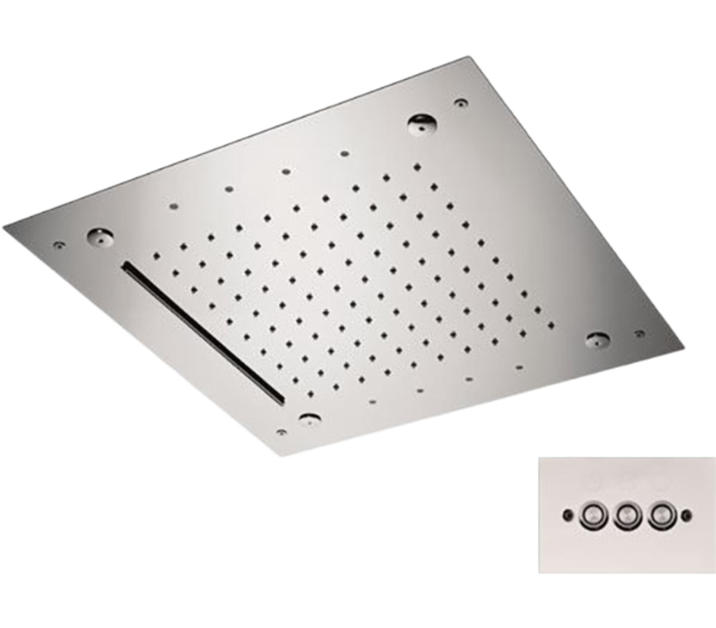 Верхний душ потолочный с подсветкой 43 см Remer 357RS43NC