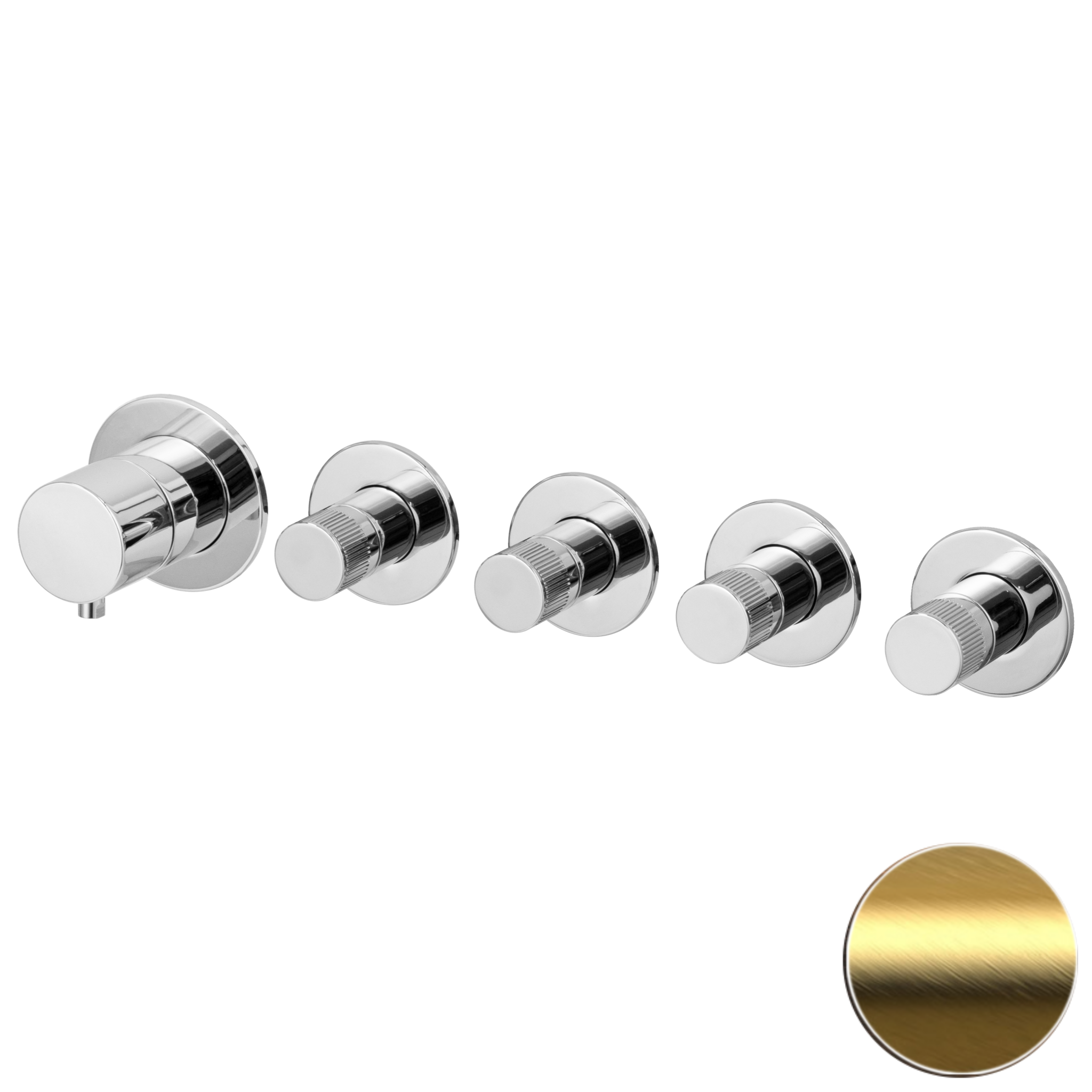 Смеситель для душа Remer X Style N98D4PWBBG, золото брашированное