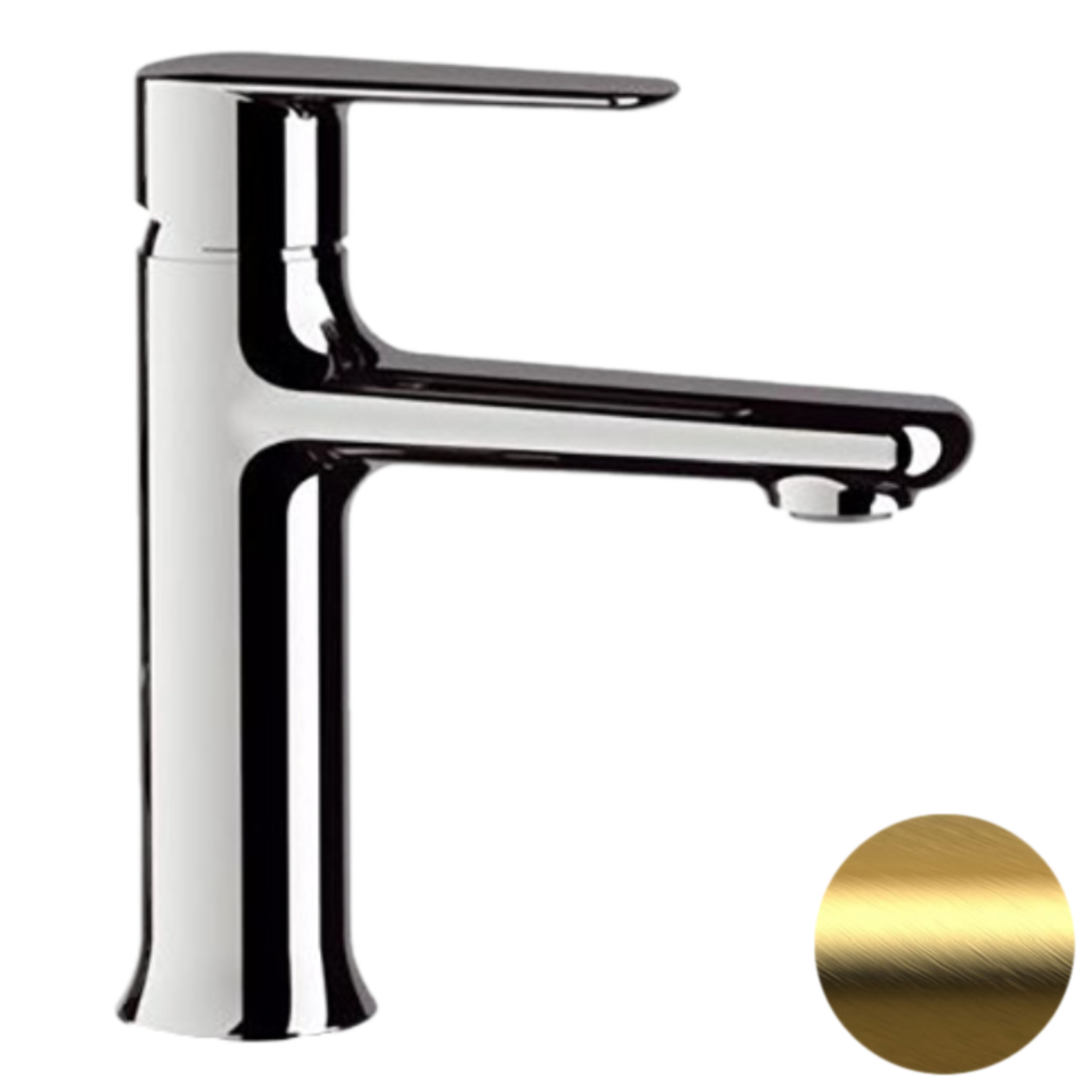 Смеситель для раковины Remer Vanity V12BG, золото брашированное