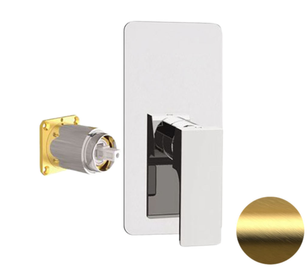 Смеситель для душа Remer Absolute AU30KBBG, золото брашированное