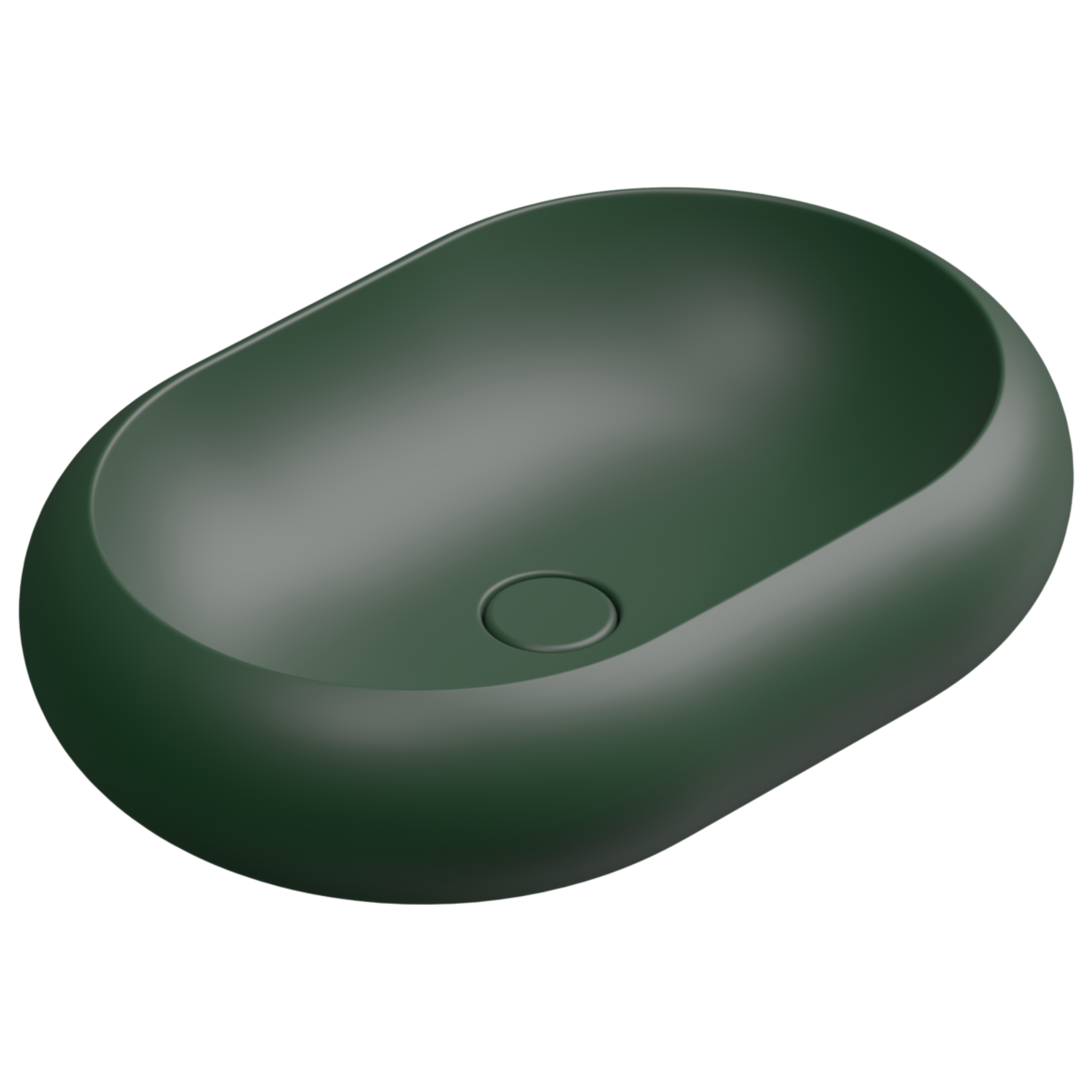 Раковина накладная 60x42 см GSG Ceramic Design Petra PELAV60036, Smeraldo Matt