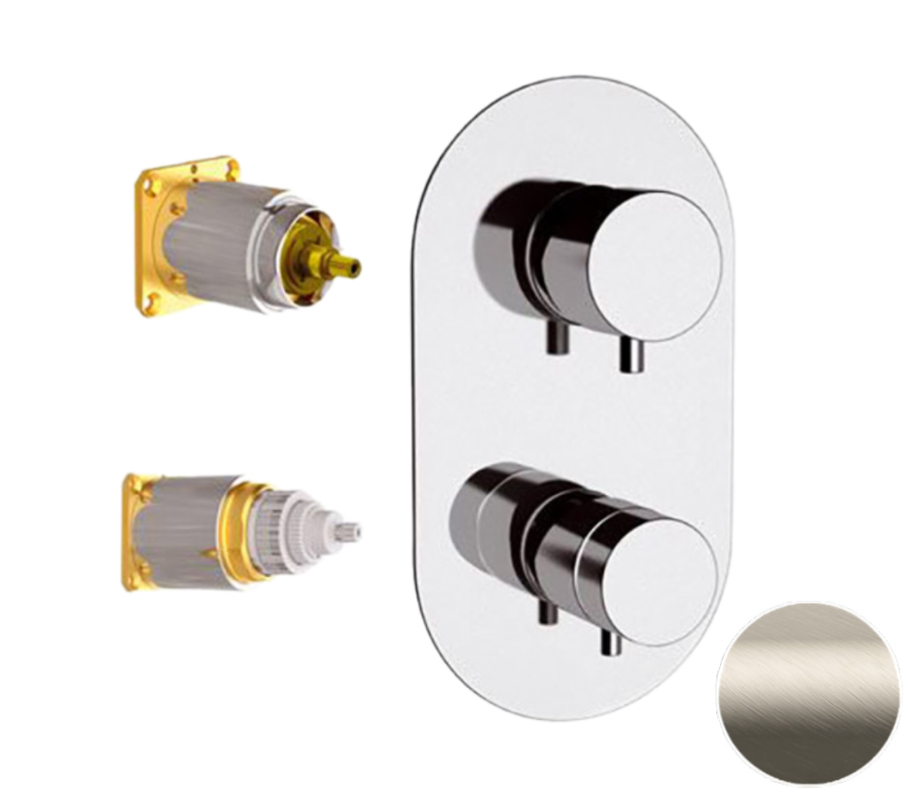 Смеситель термостатический для душа Remer Elegance NT93KBXV, сталь