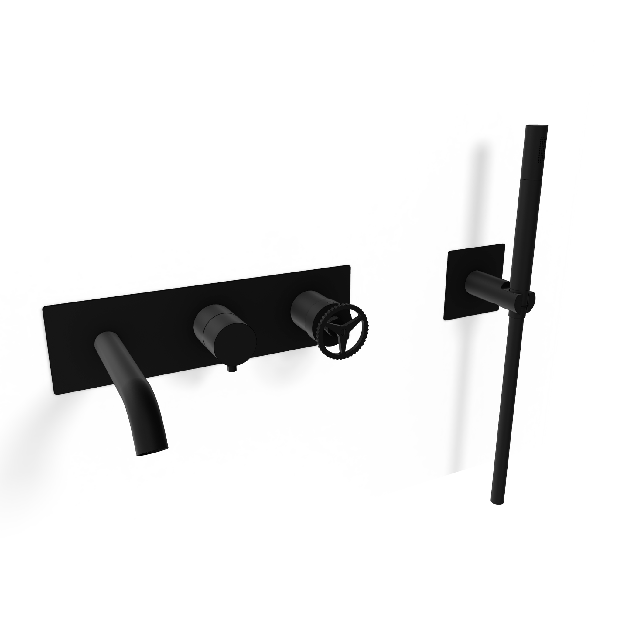 Смеситель для ванны Remer Chrono CH53D2WBNO, черный матовый