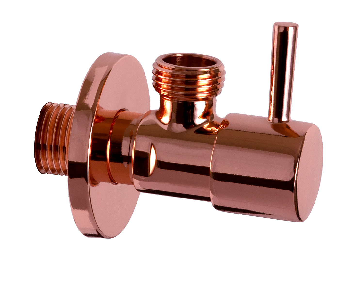 Запорный вентиль 1/2*1/2 Remer 128L1212RL, медь глянцевая