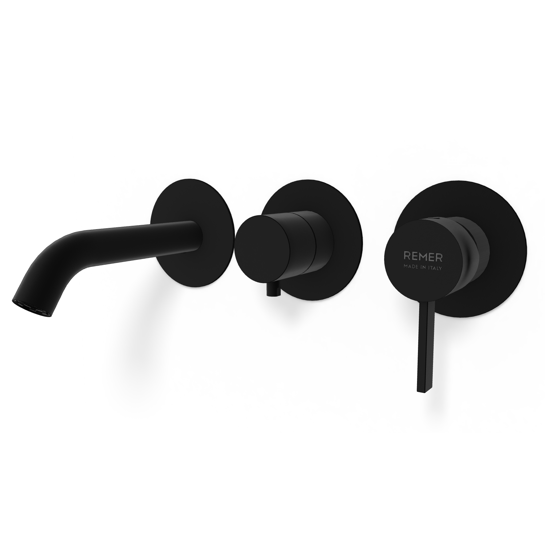 Смеситель для ванны Remer Metrica MC54D3PWBNO, черный матовый