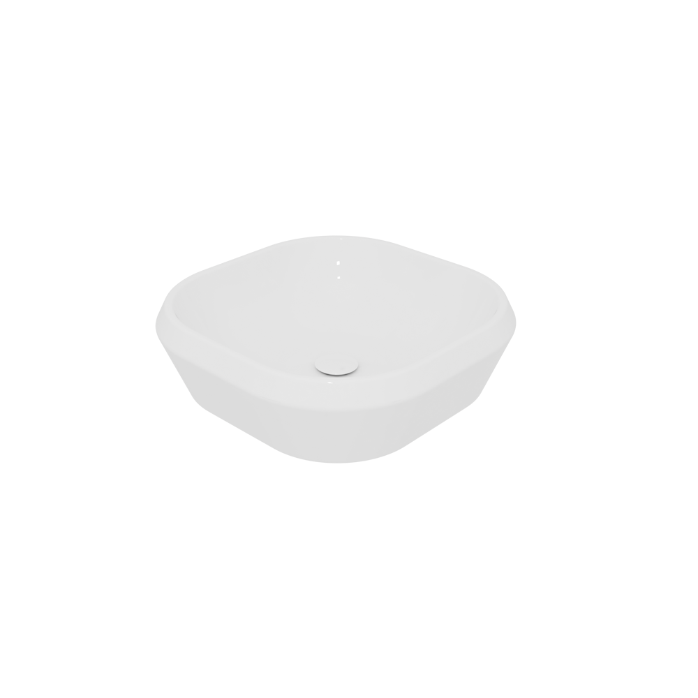 Раковина накладная 45 см GSG Ceramic Design Cruise CRLAVQU45000, белый глянцевый