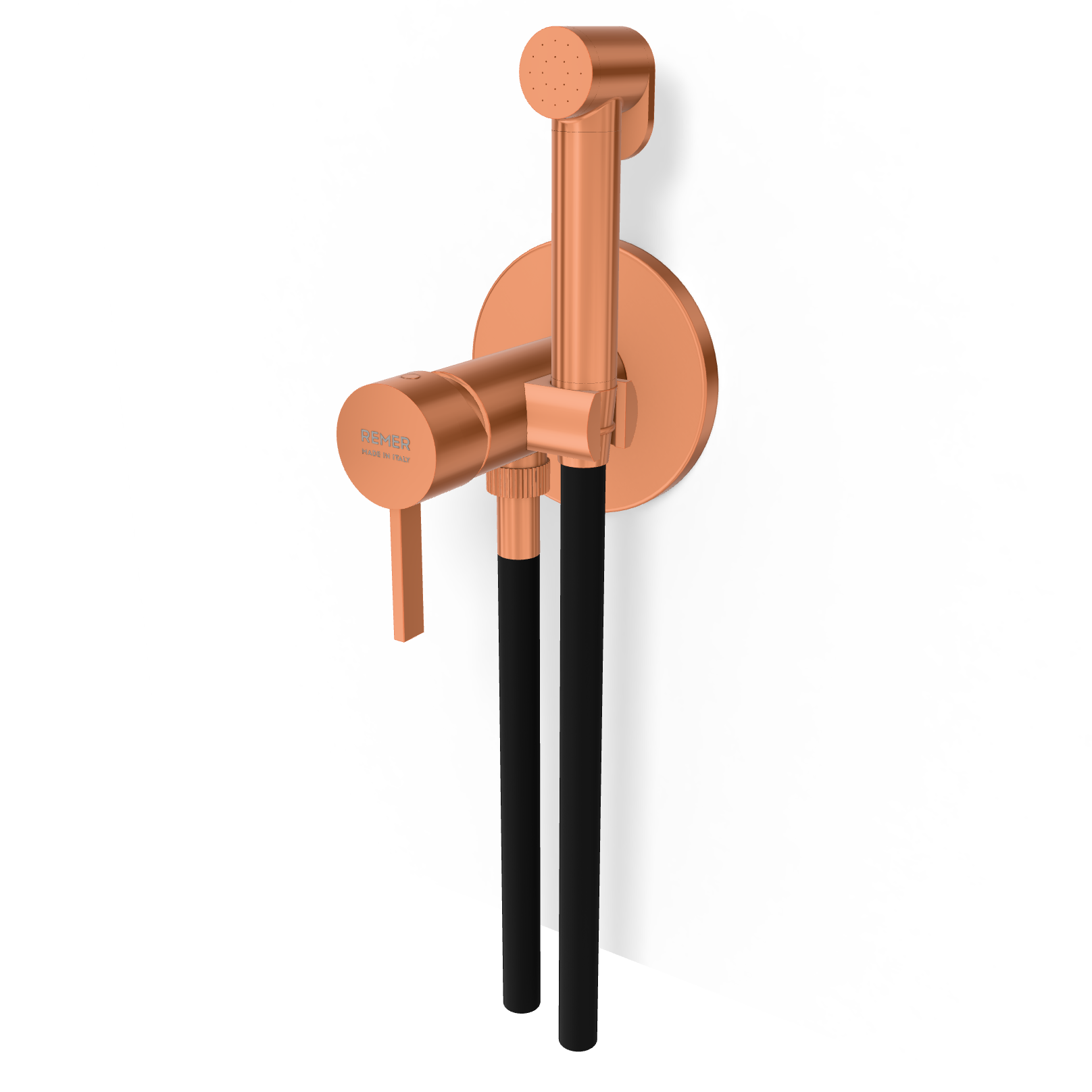 Гигиенический душ со смесителем Remer Metrica MC65WRP, медь брашированная