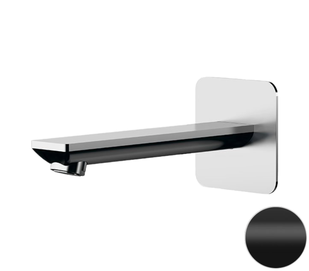 Излив настенный 18 см Remer Energy 91EYNO, черный матовый