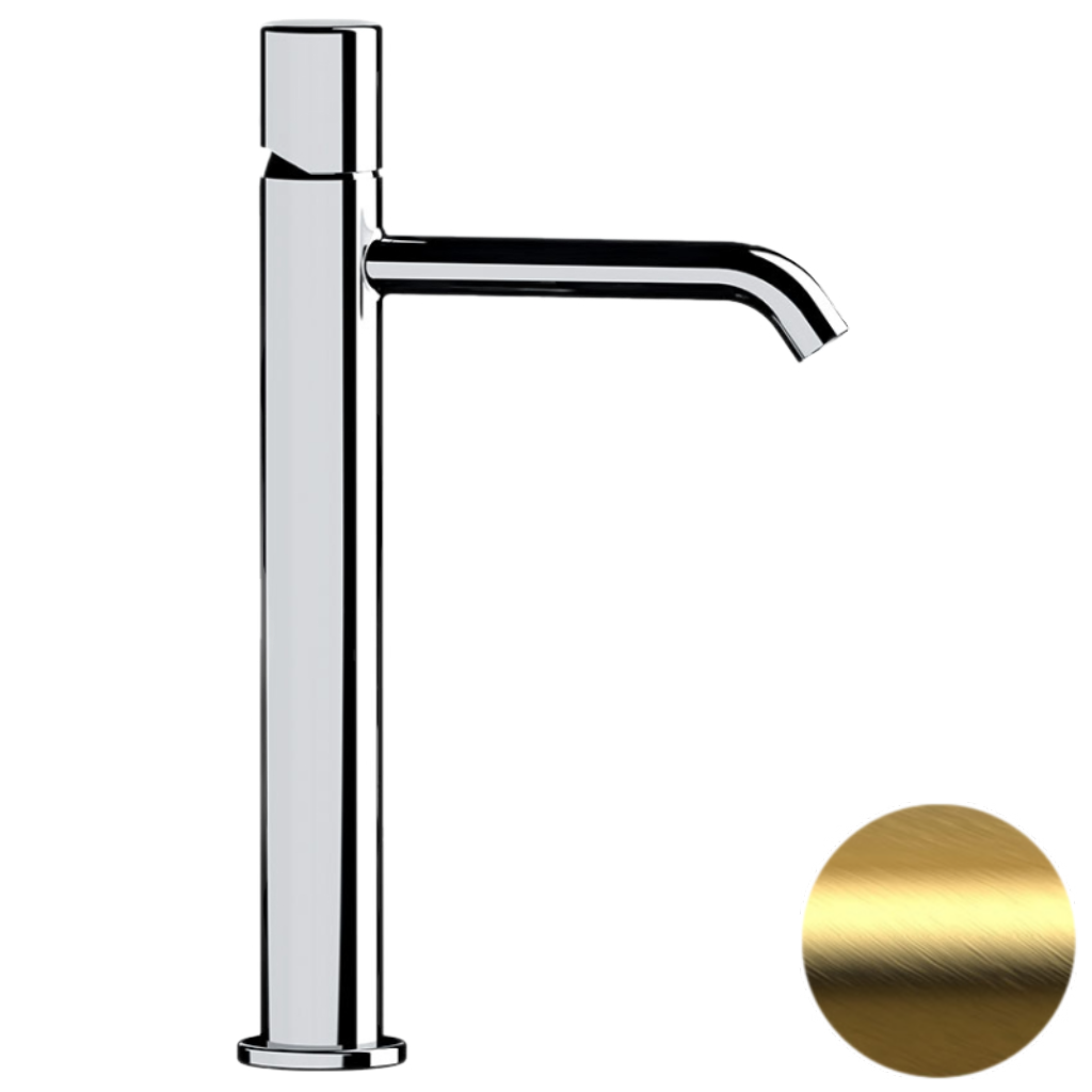 Смеситель для раковины Daniel Trilogy TG607BDP, золото брашированное