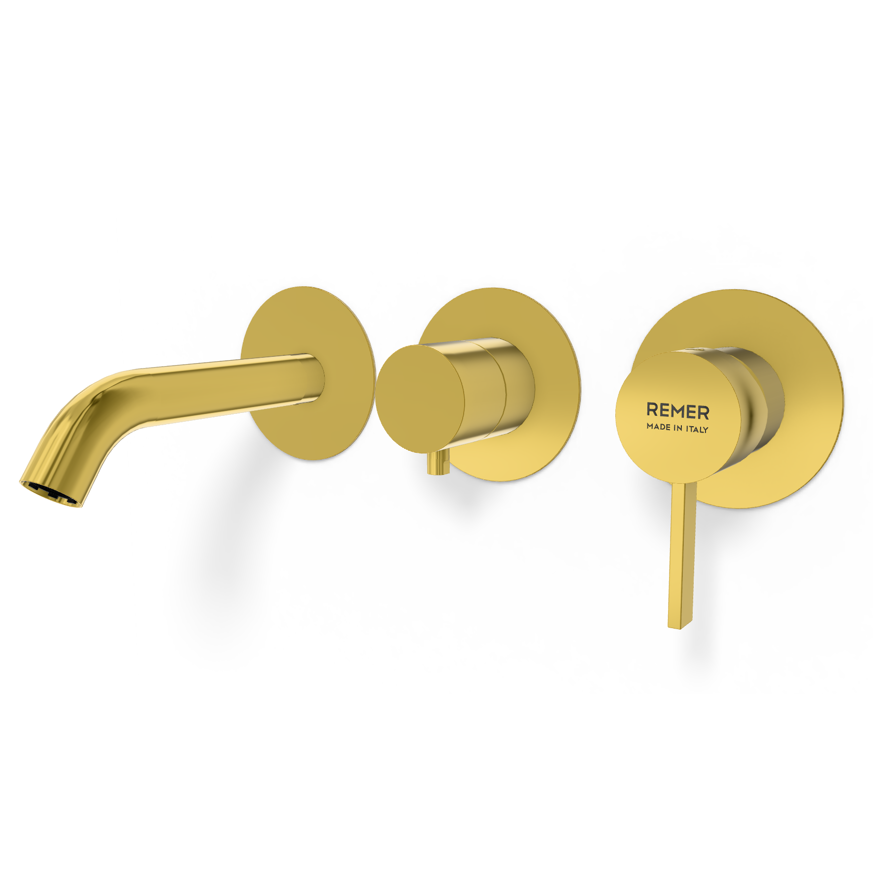 Смеситель для ванны Remer Metrica MC54D2PWBDO, золото глянцевое