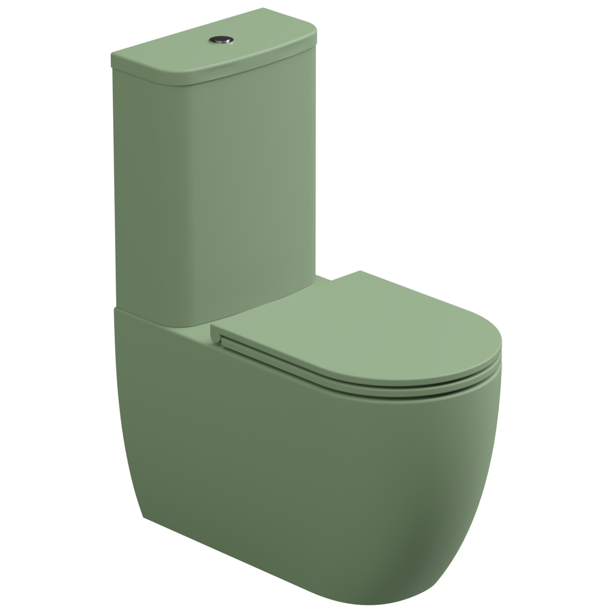 Чаша напольного унитаза биколор GSG Ceramic Design Like LKMBLBI000/031P, White/Salvia Matt