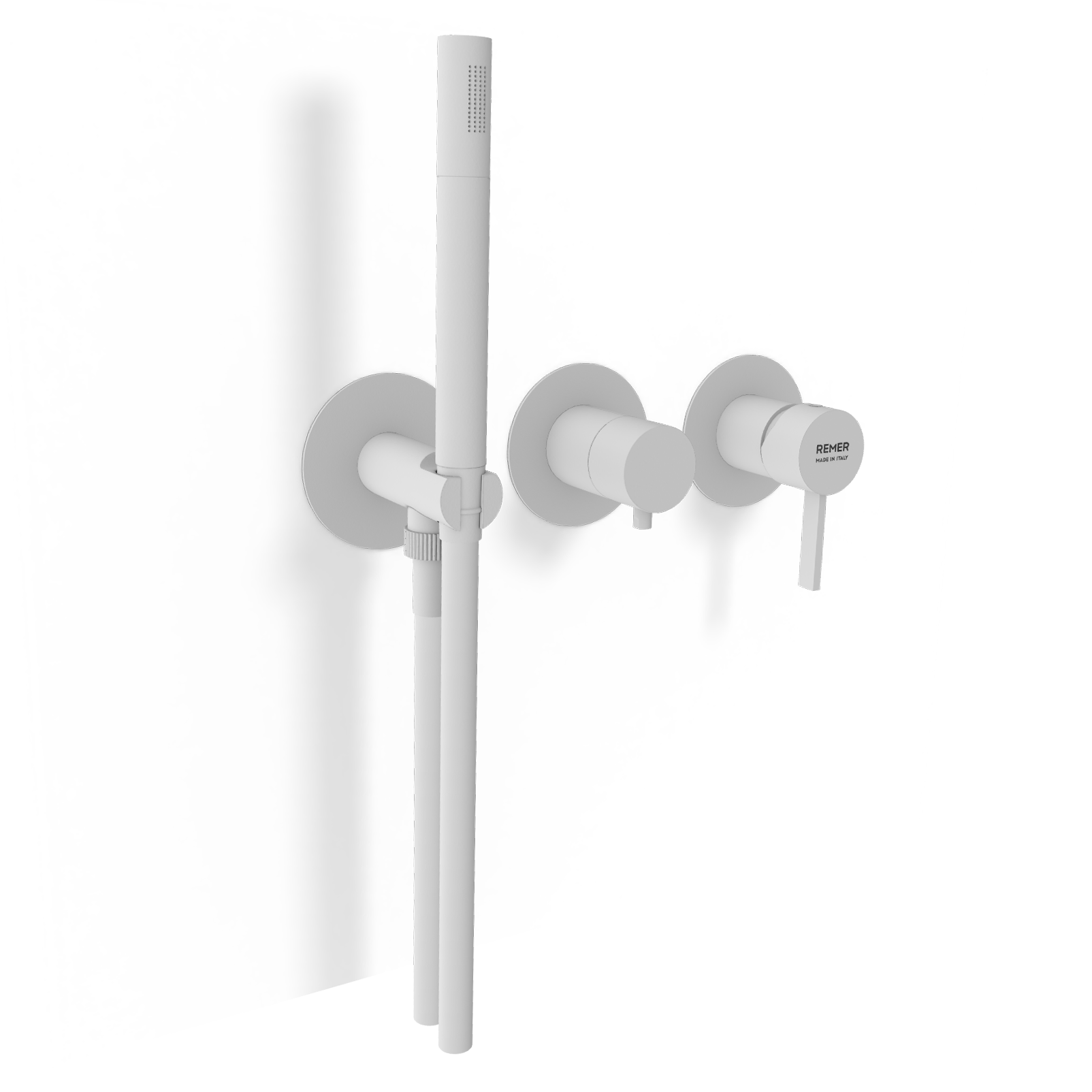 Смеситель для душа Remer Metrica MC97D3PWBBO, белый матовый