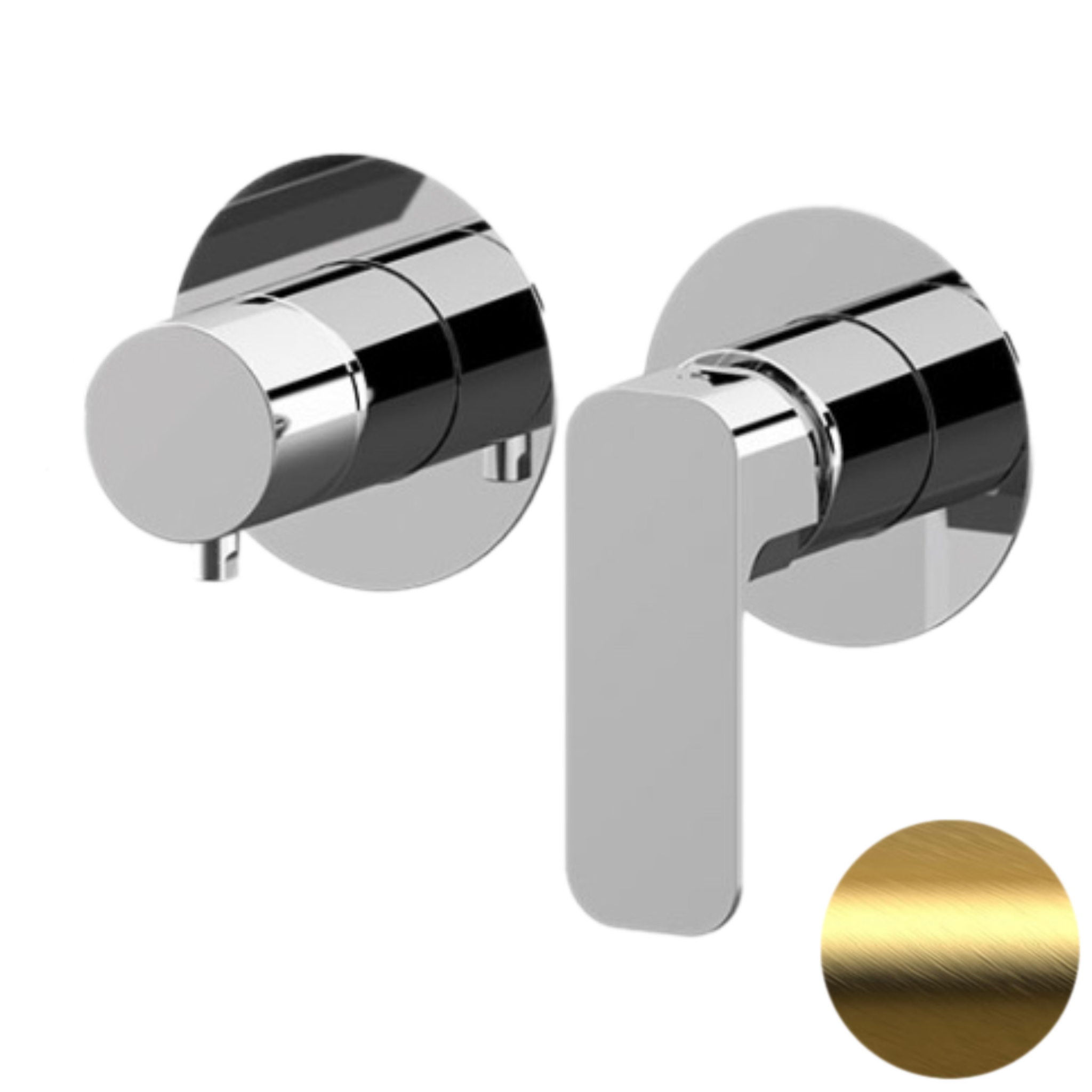 Смеситель для душа Daniel Tiara TA625DP, золото брашированное