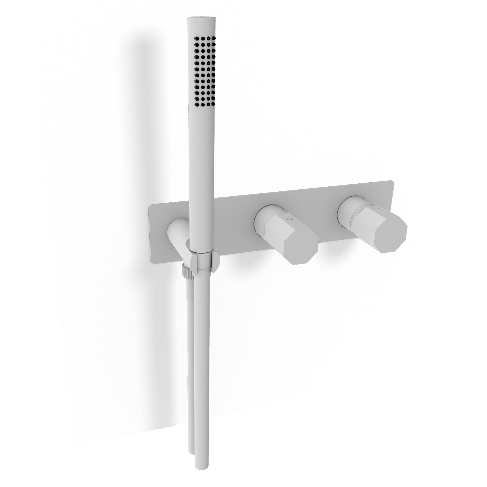 Смеситель для душа Remer Ottagono ON97D3WBBO, белый матовый