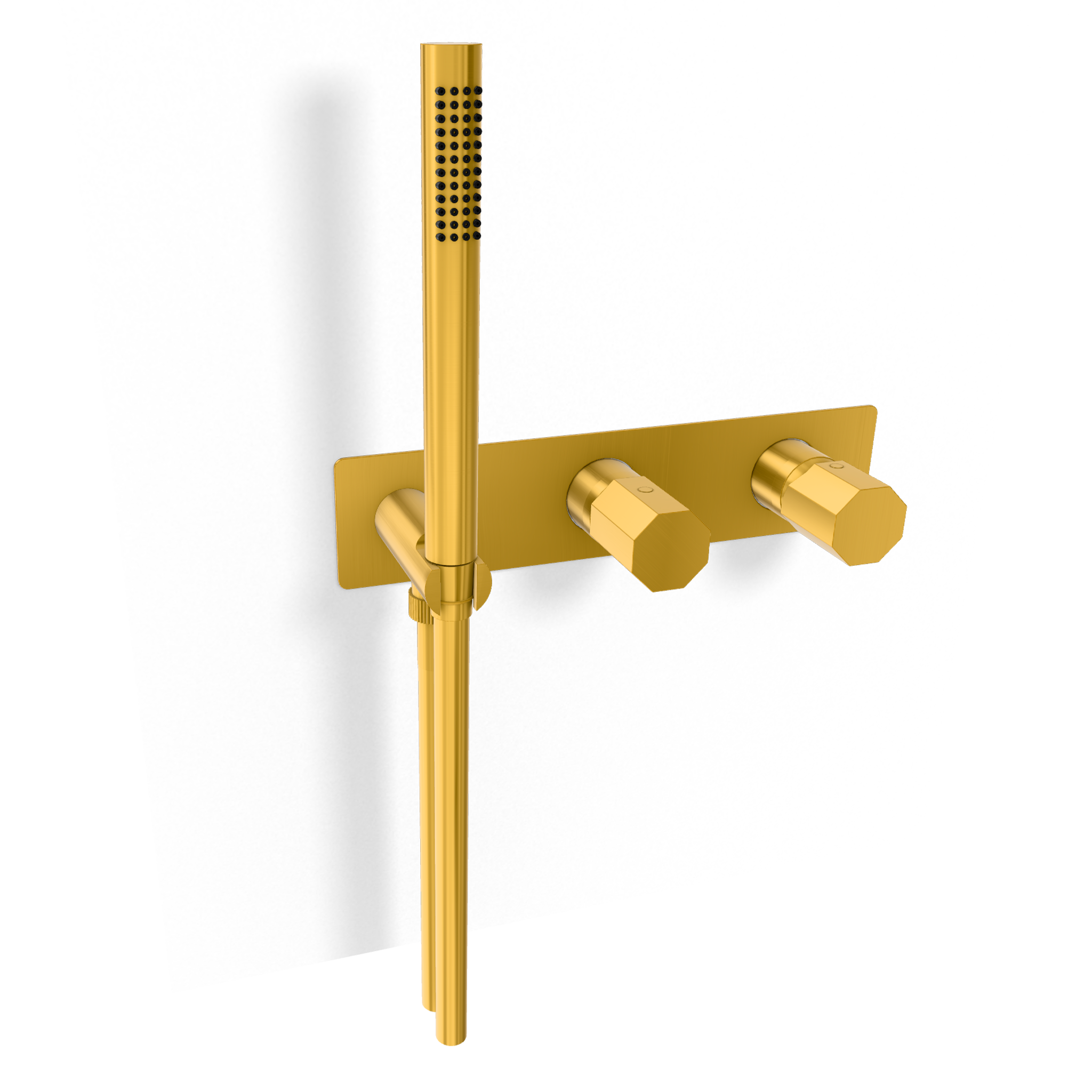 Смеситель для душа Remer Ottagono ON97D3WBBG, золото брашированное