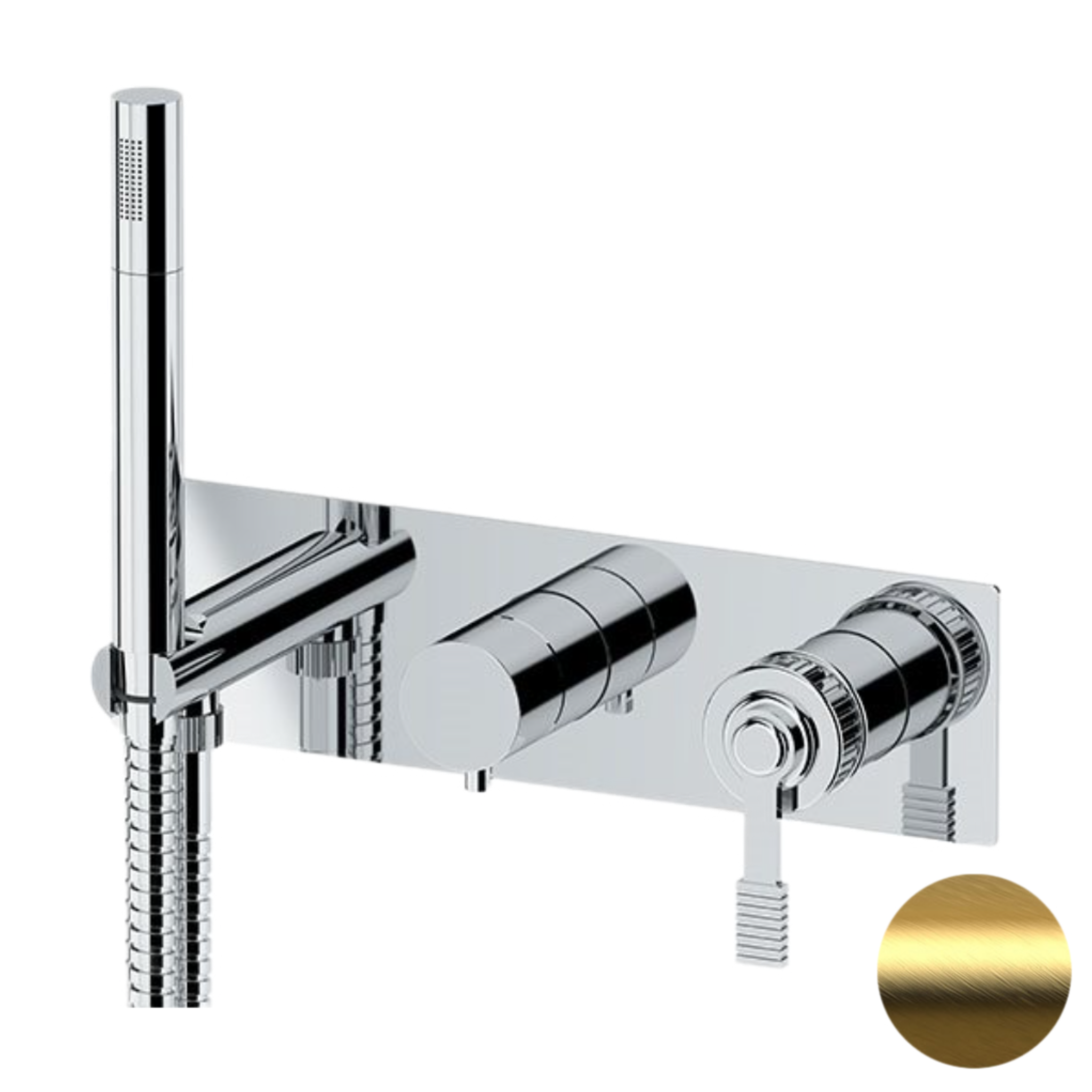 Смеситель для душа Remer Atelier AL97D2WBBG, золото брашированное