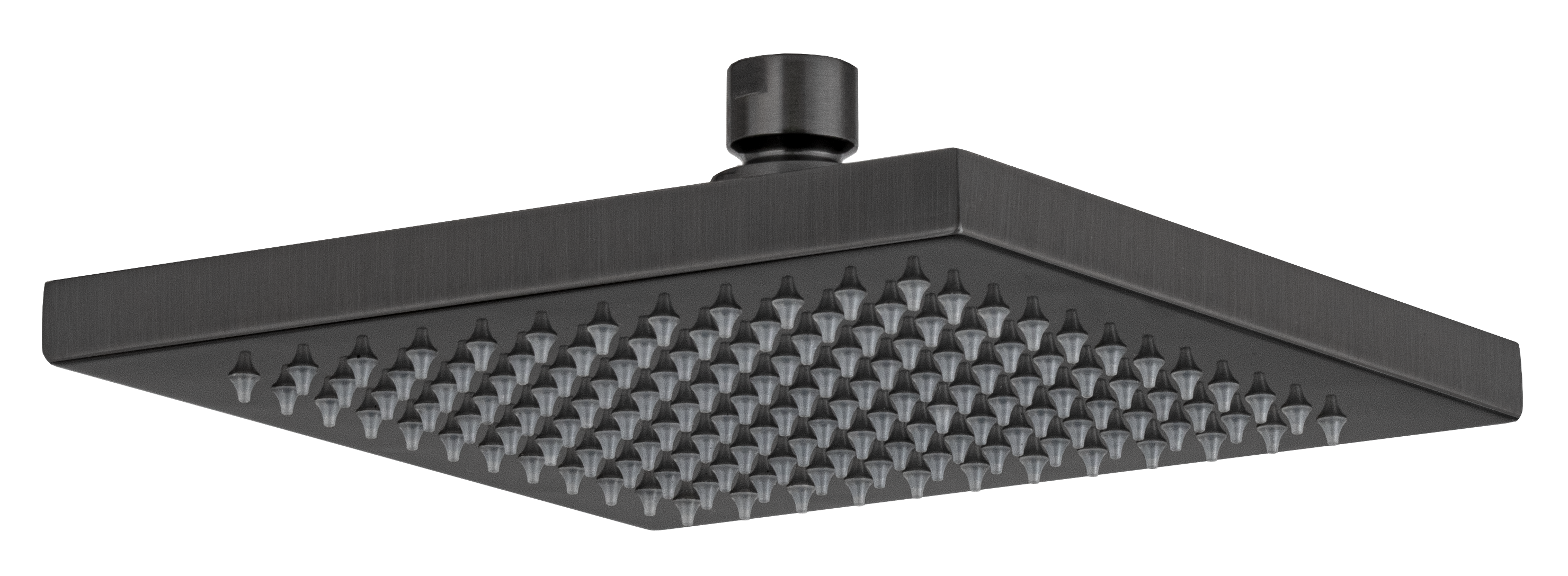 Верхний душ с шарнирным соединением 20 см Remer 359SSCFPX, черный брашированный хром