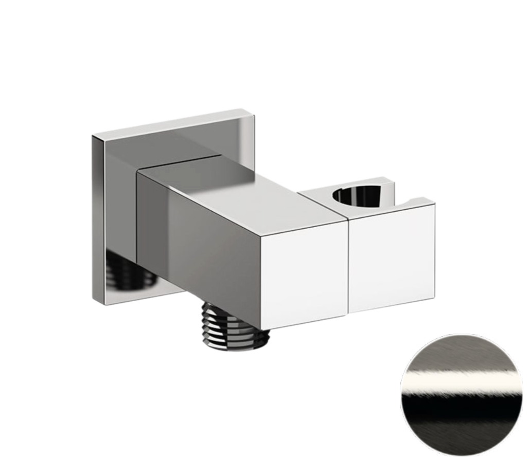 Держатель ручного душа с подключением шланга Remer 337SNP, никель брашированный