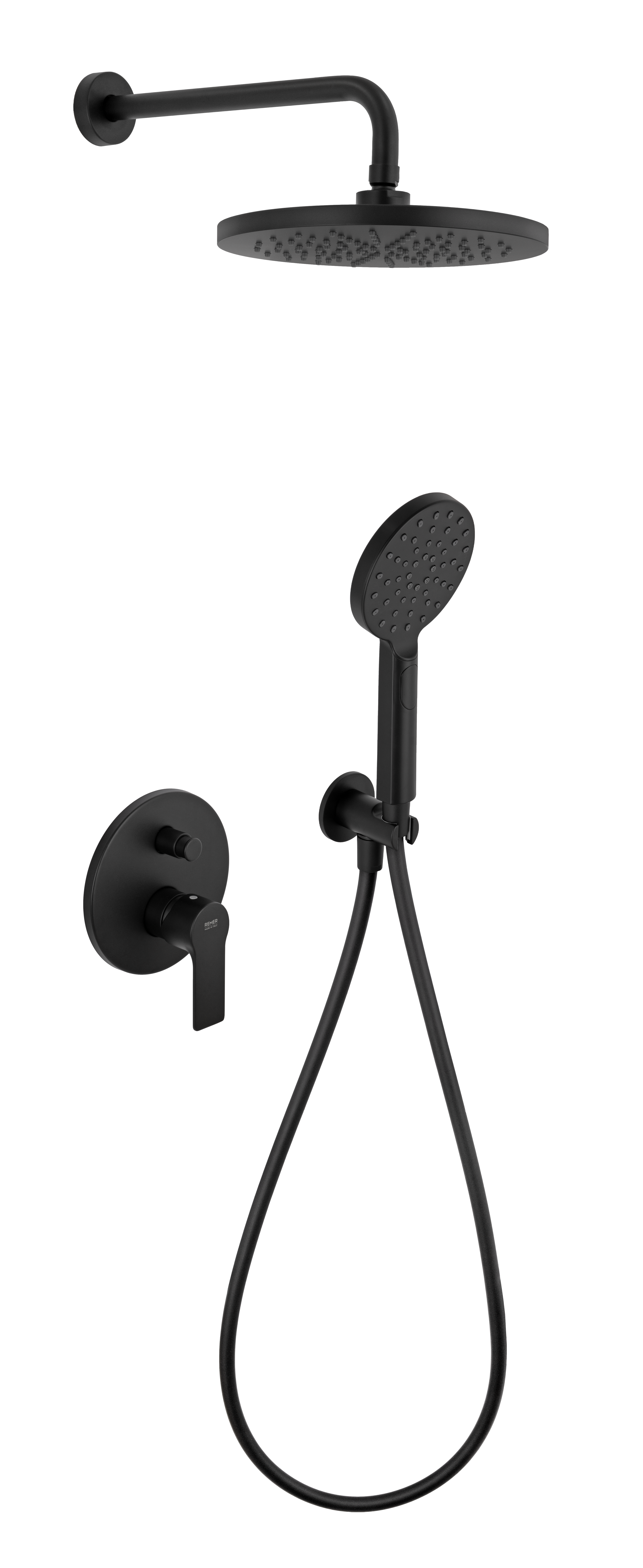 Душевая система Remer Energy EY09S02MD25NOVB, черный матовый