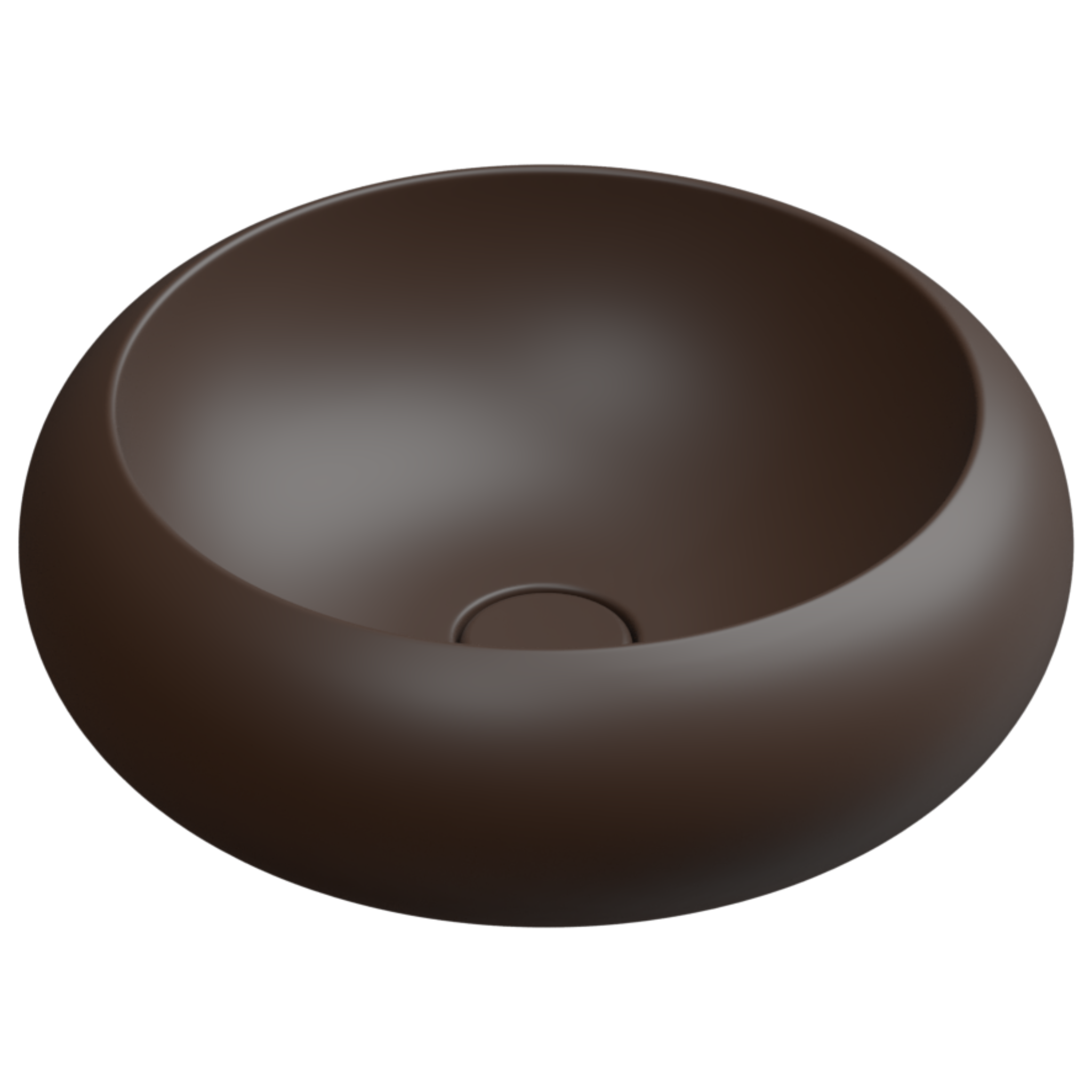 Раковина накладная 42 см GSG Ceramic Design Petra PELAV42035, Cacao Matt