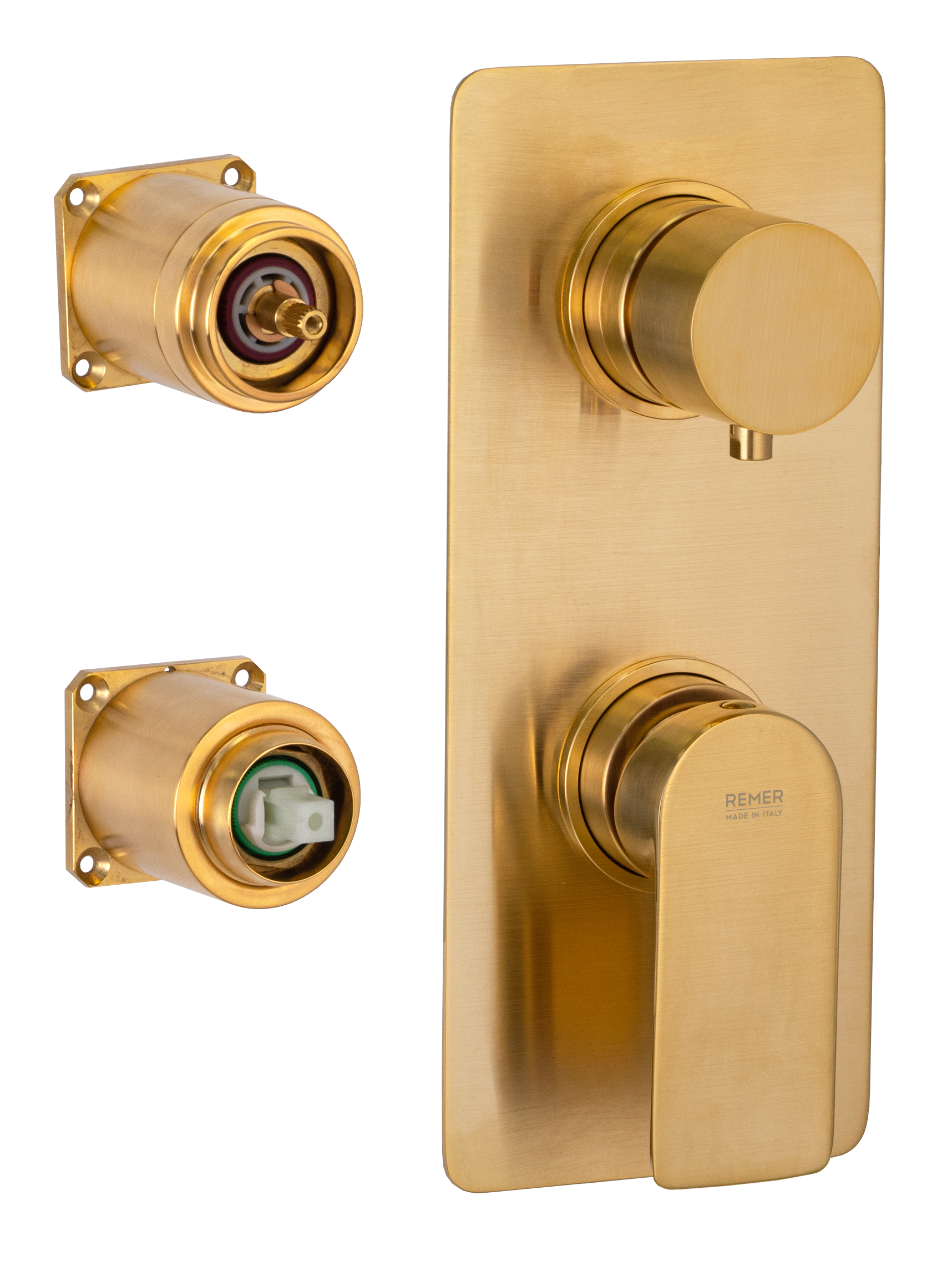 Смеситель для душа Remer Infinity I93KBBG, золото брашированное