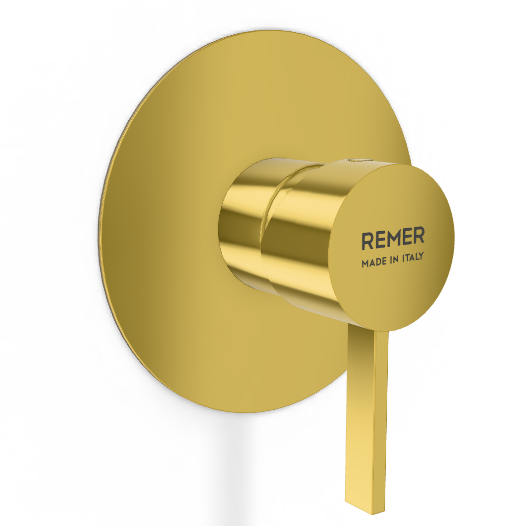 Смеситель для душа Remer Metrica MC30LDO, золото глянцевое