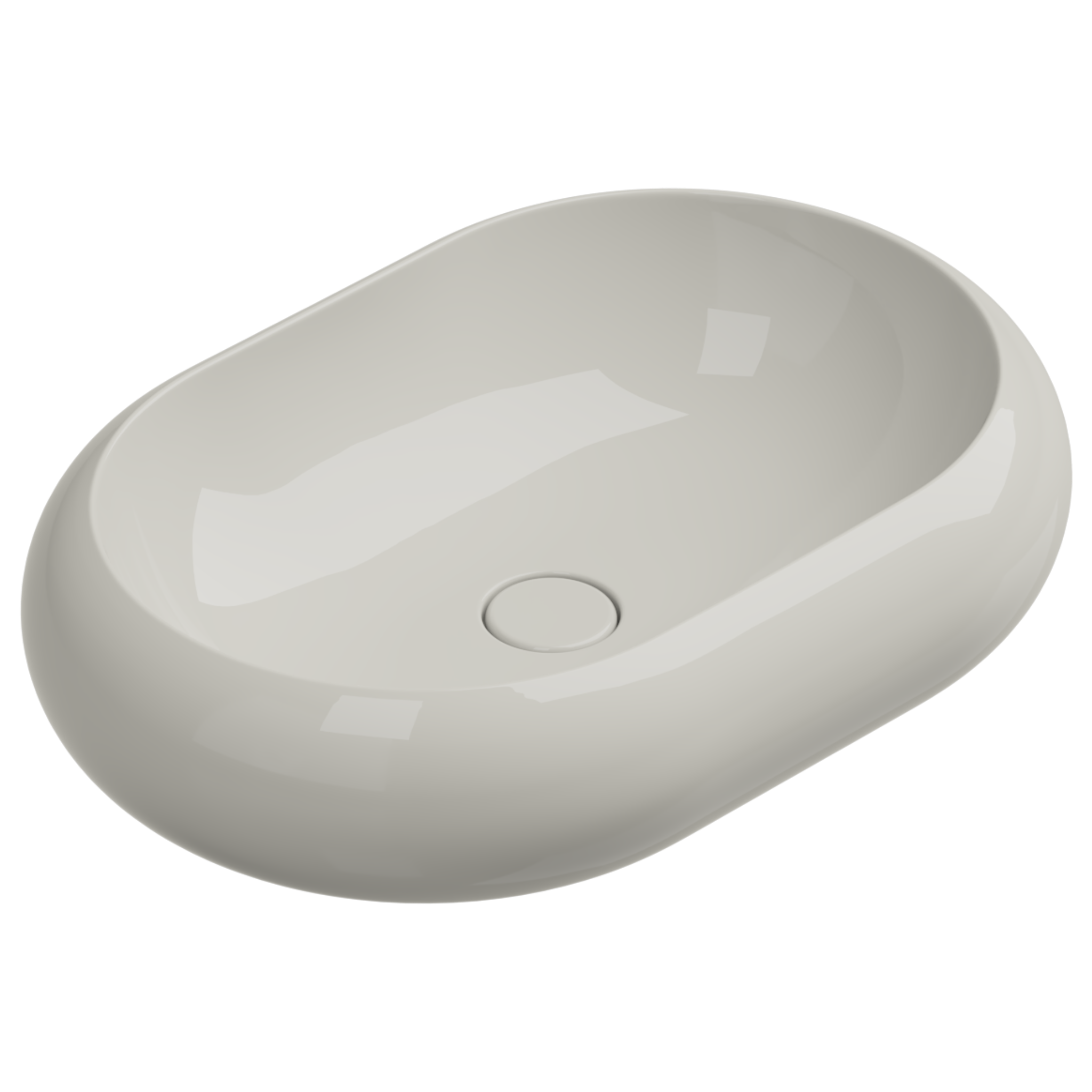 Раковина накладная 60x42 см GSG Ceramic Design Petra PELAV60013, пергамон глянцевый