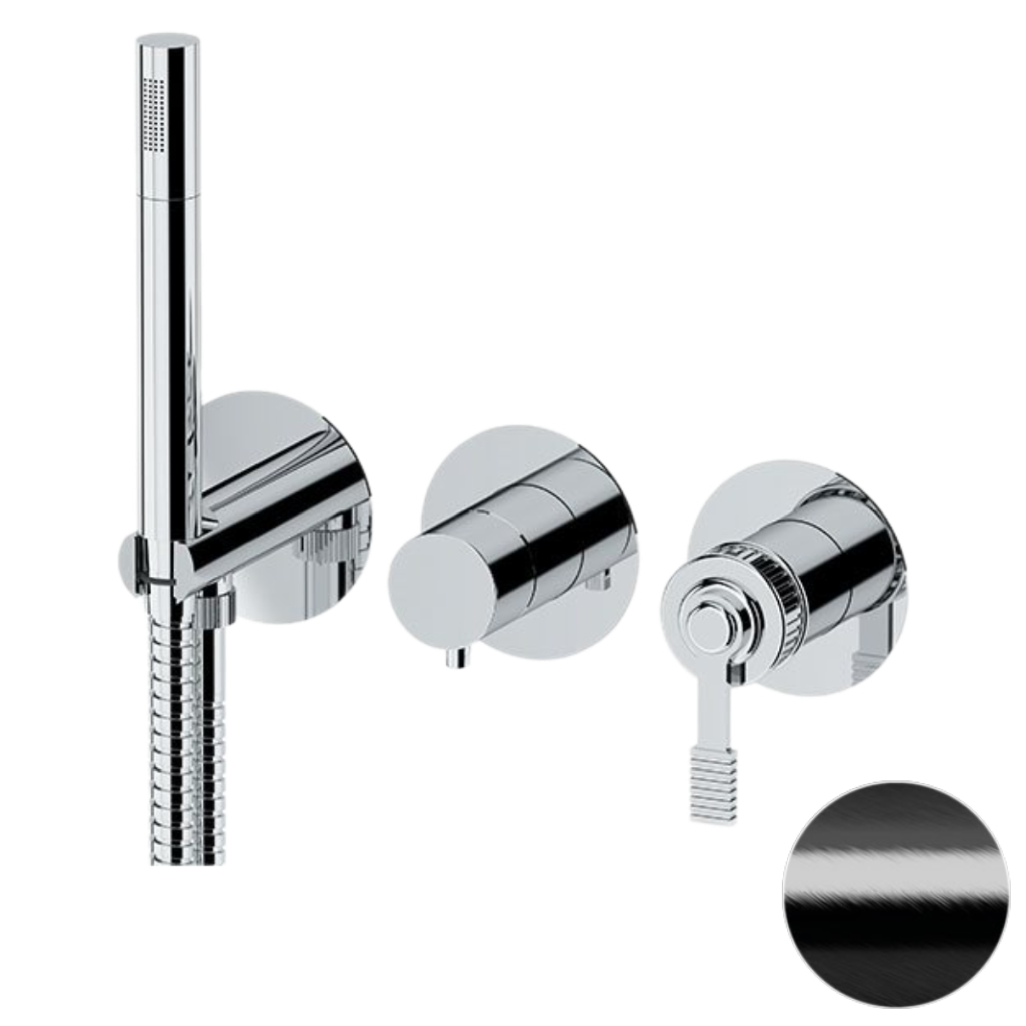 Смеситель для душа Remer Atelier AL97D3PWBCFP, черный брашированный хром