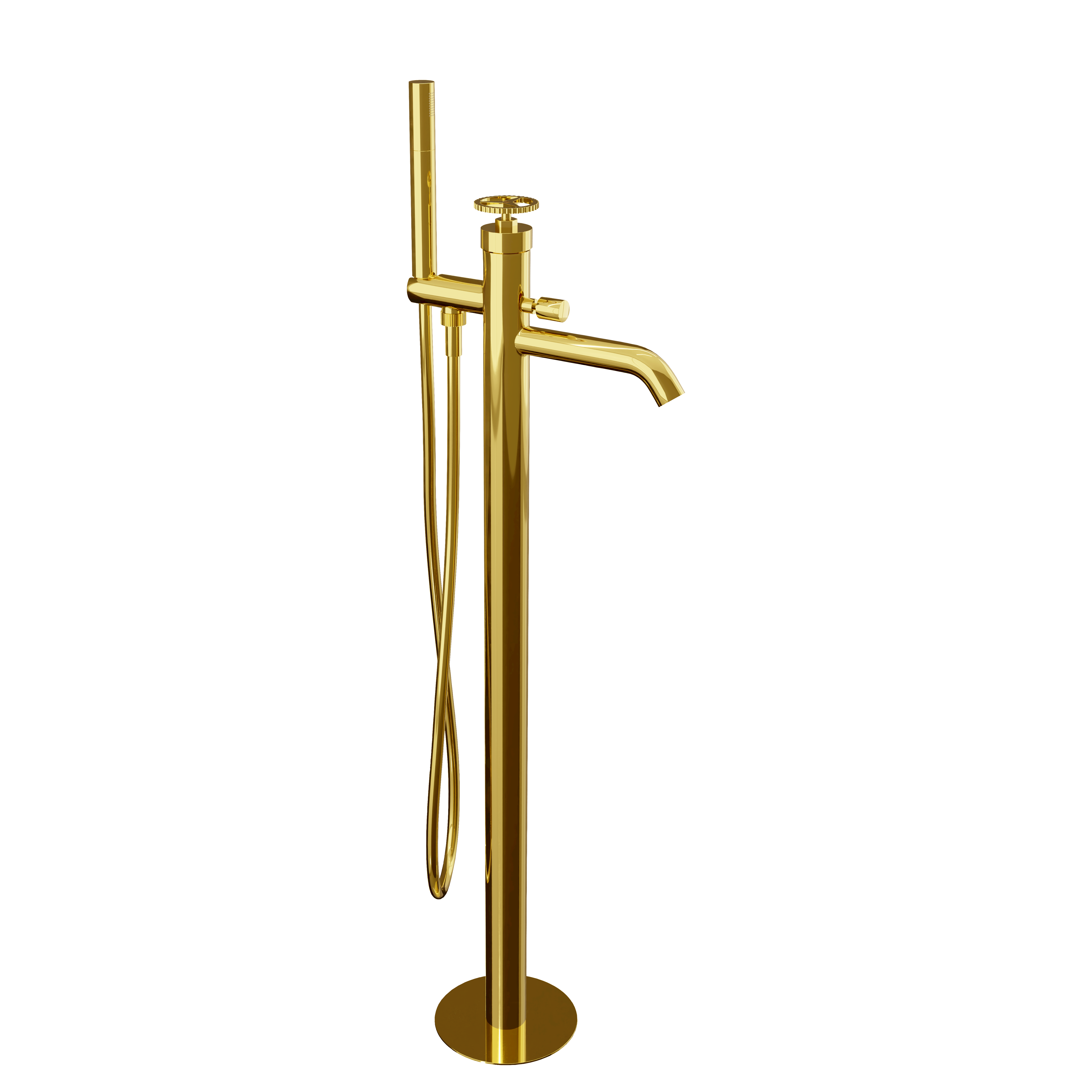 Смеситель для ванны Remer Chrono CH08DO, золото глянцевое