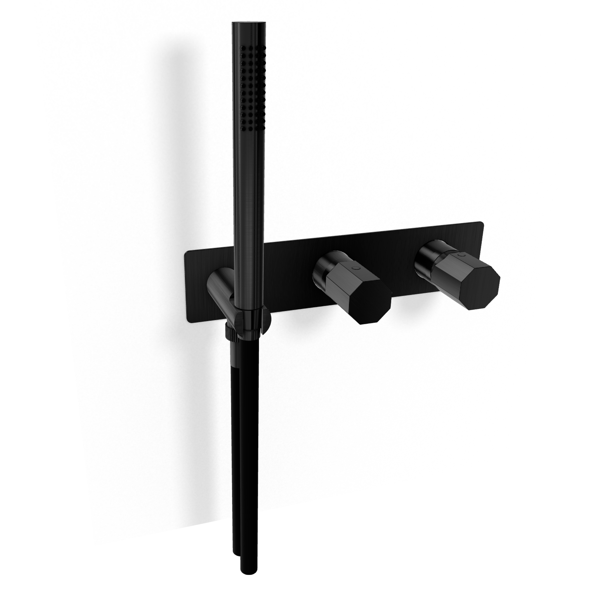 Смеситель для душа Remer Ottagono ON97D2WBGM, оружейная сталь PVD