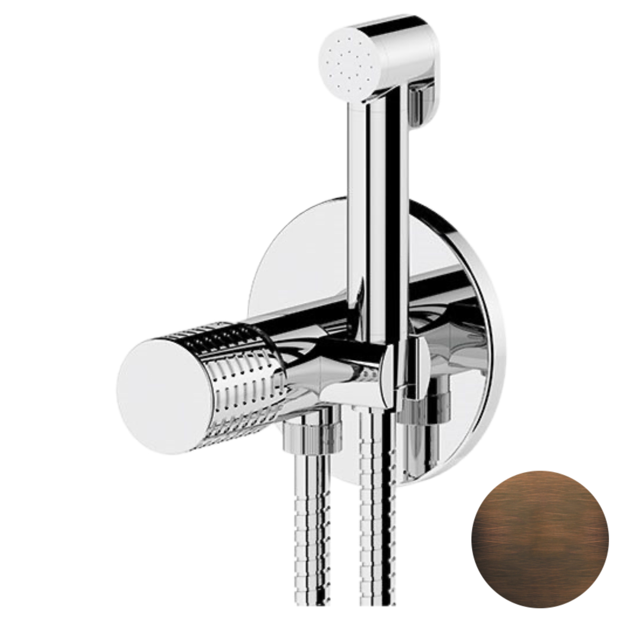 Гигиенический душ со смесителем Remer Celebrity CEC65WBR, бронза масляная