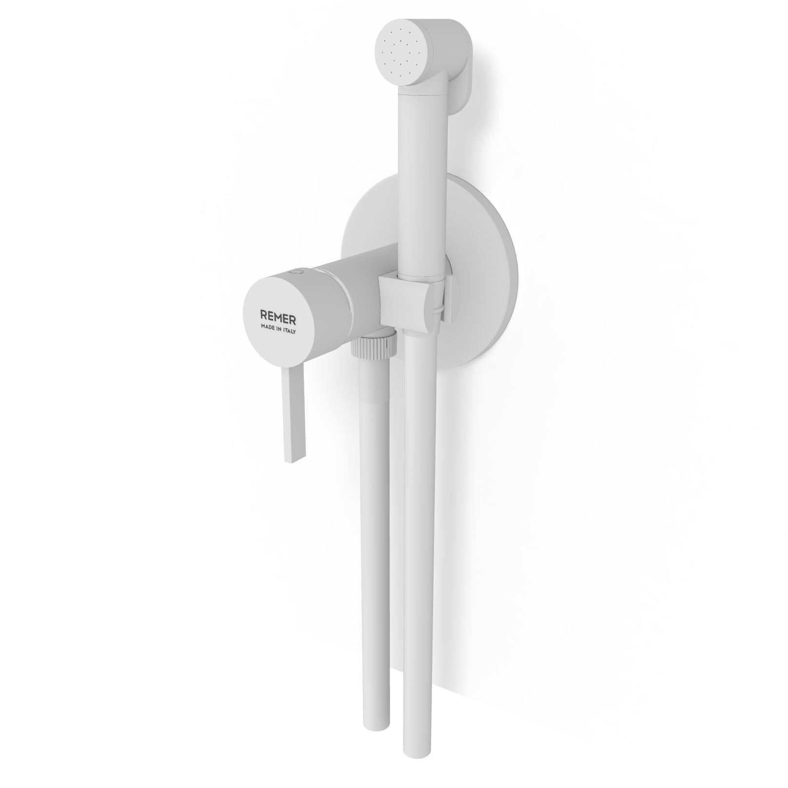 Гигиенический душ со смесителем Remer Metrica MC65WBO, белый матовый