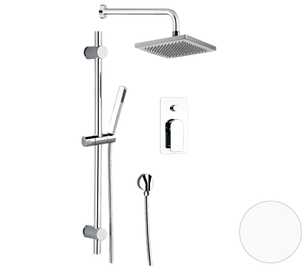 Душевая система Remer Infinity I09S07OBO, белый матовый