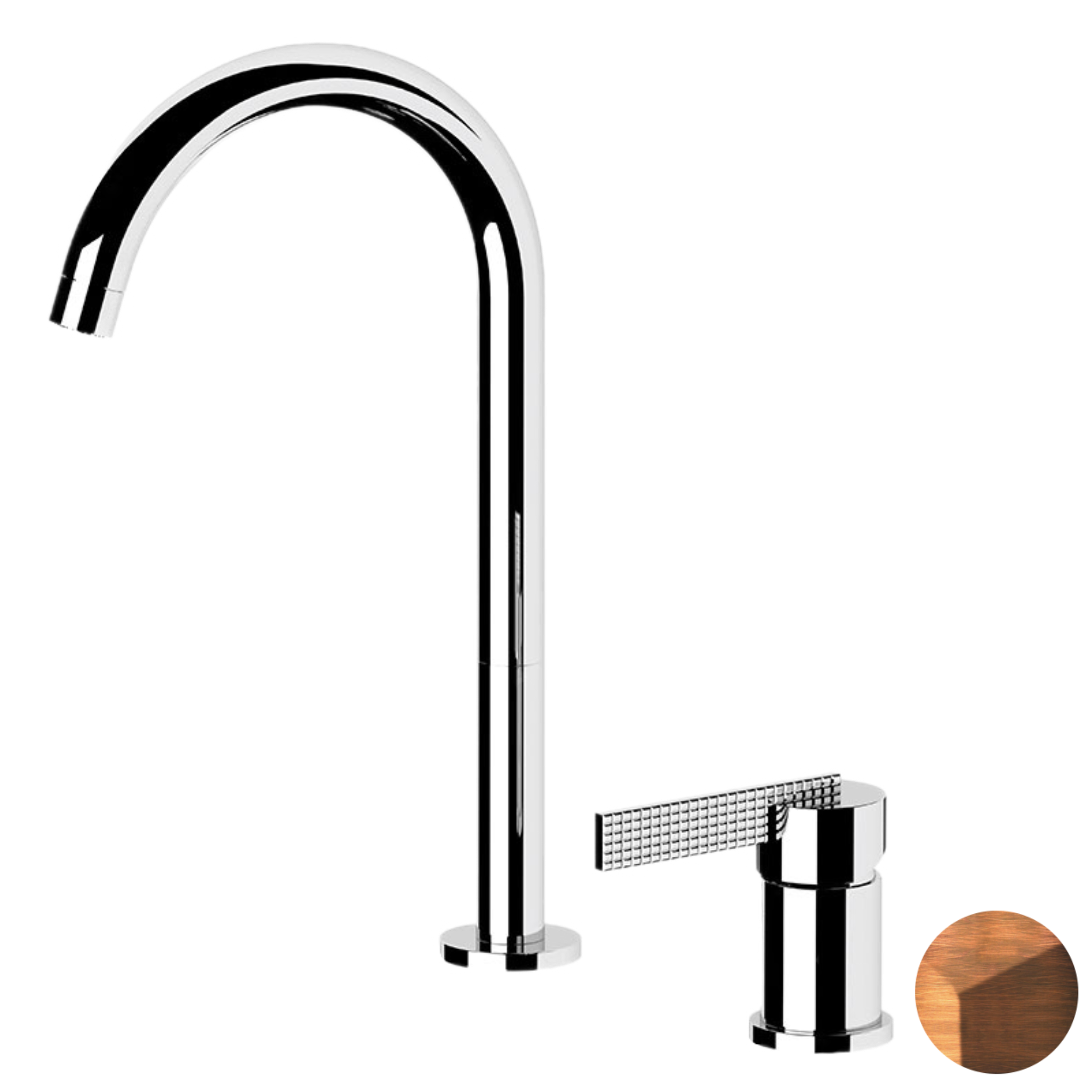 Смеситель для раковины Daniel Club ANC655L64, медь состаренная